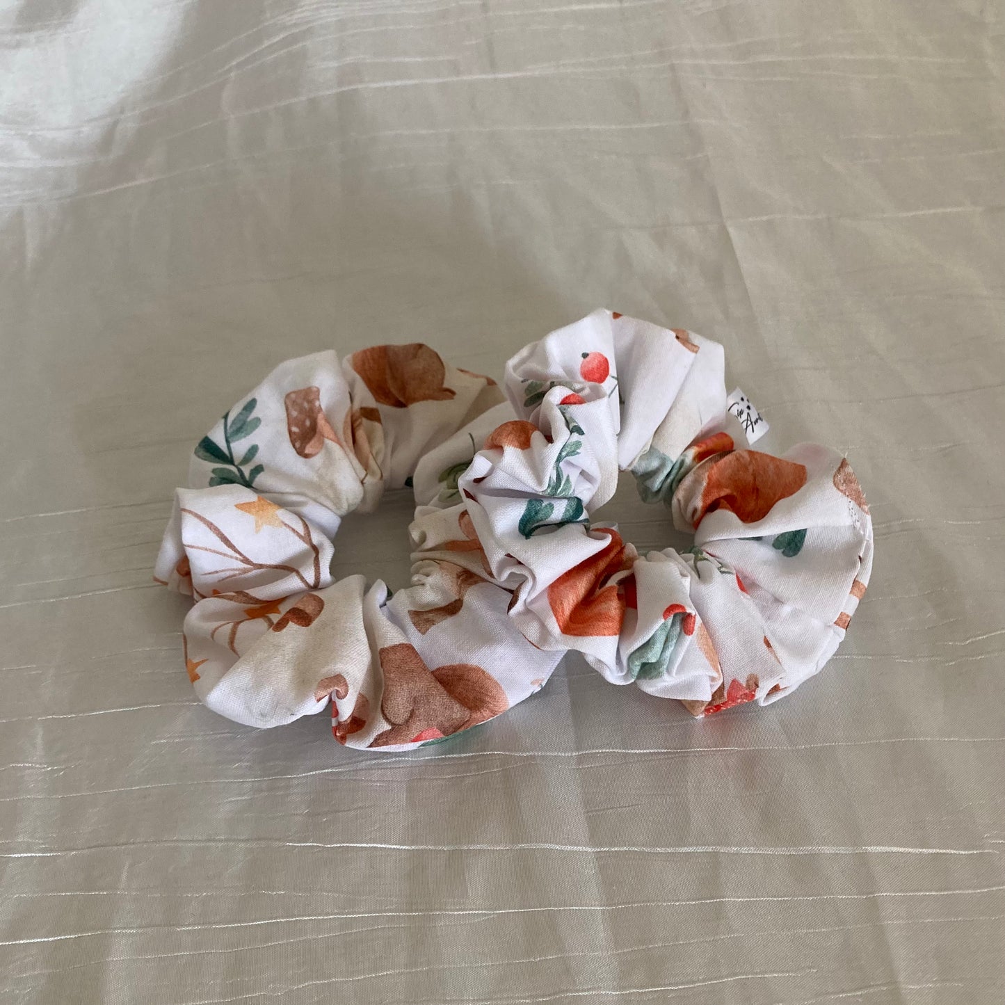 Chouchou Scrunchie en coton Noël