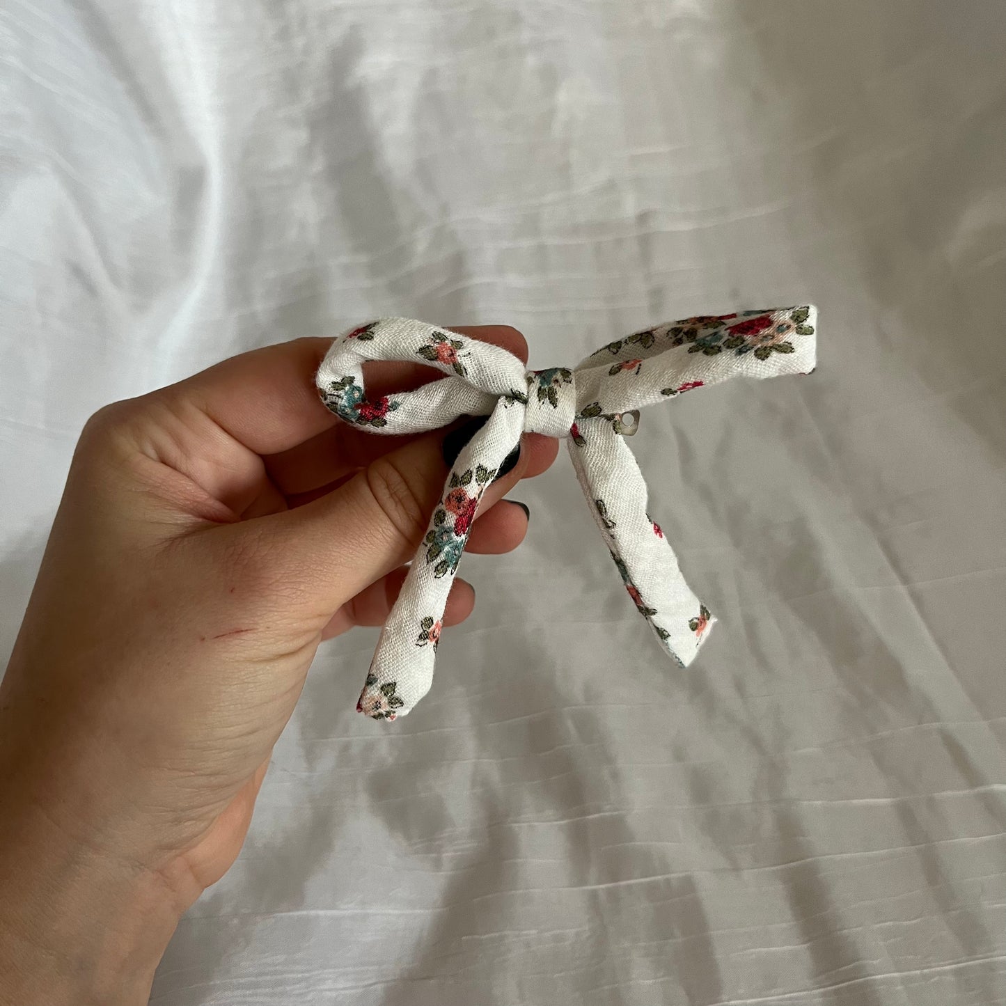 Barrette en coton Vintage garden