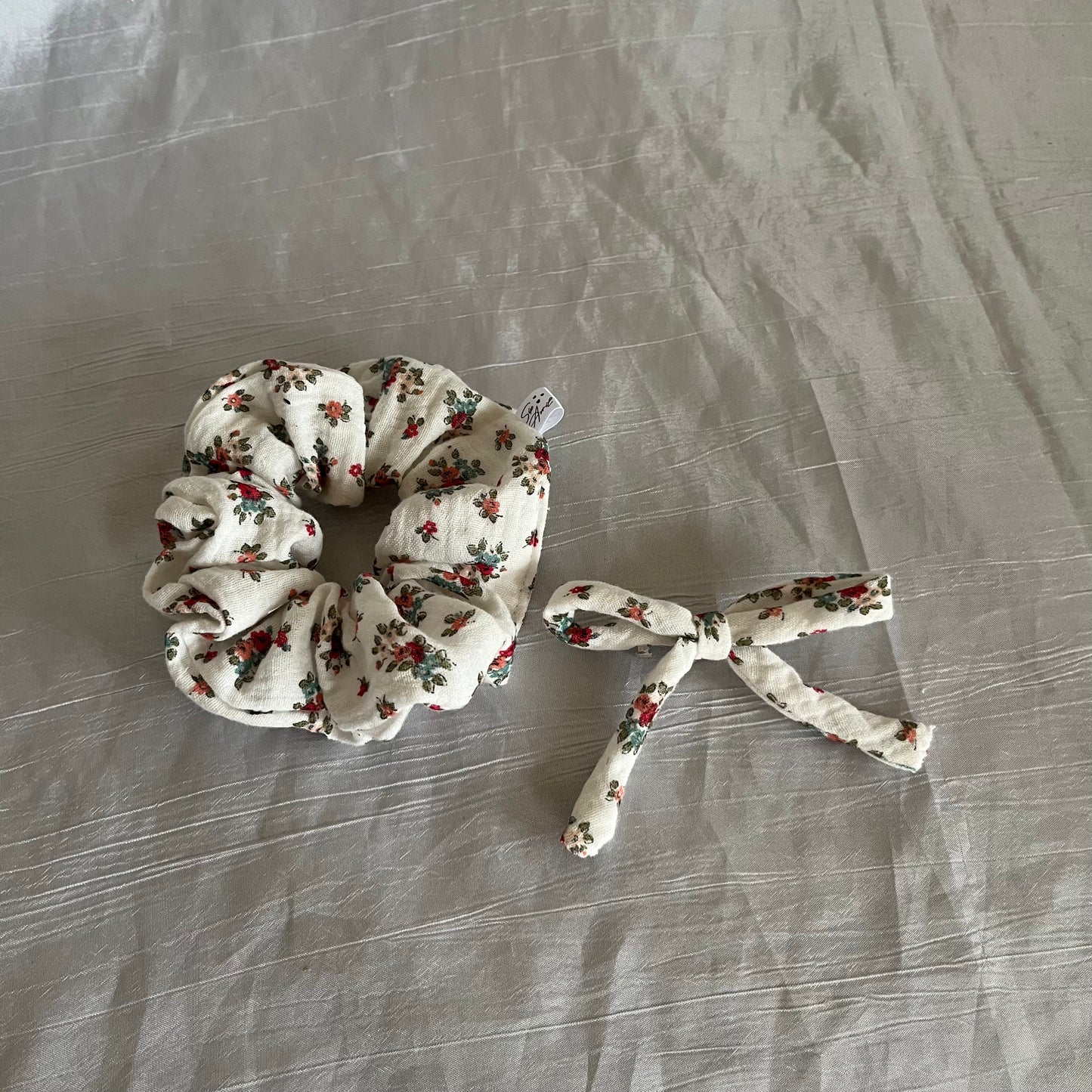 Barrette en coton Vintage garden