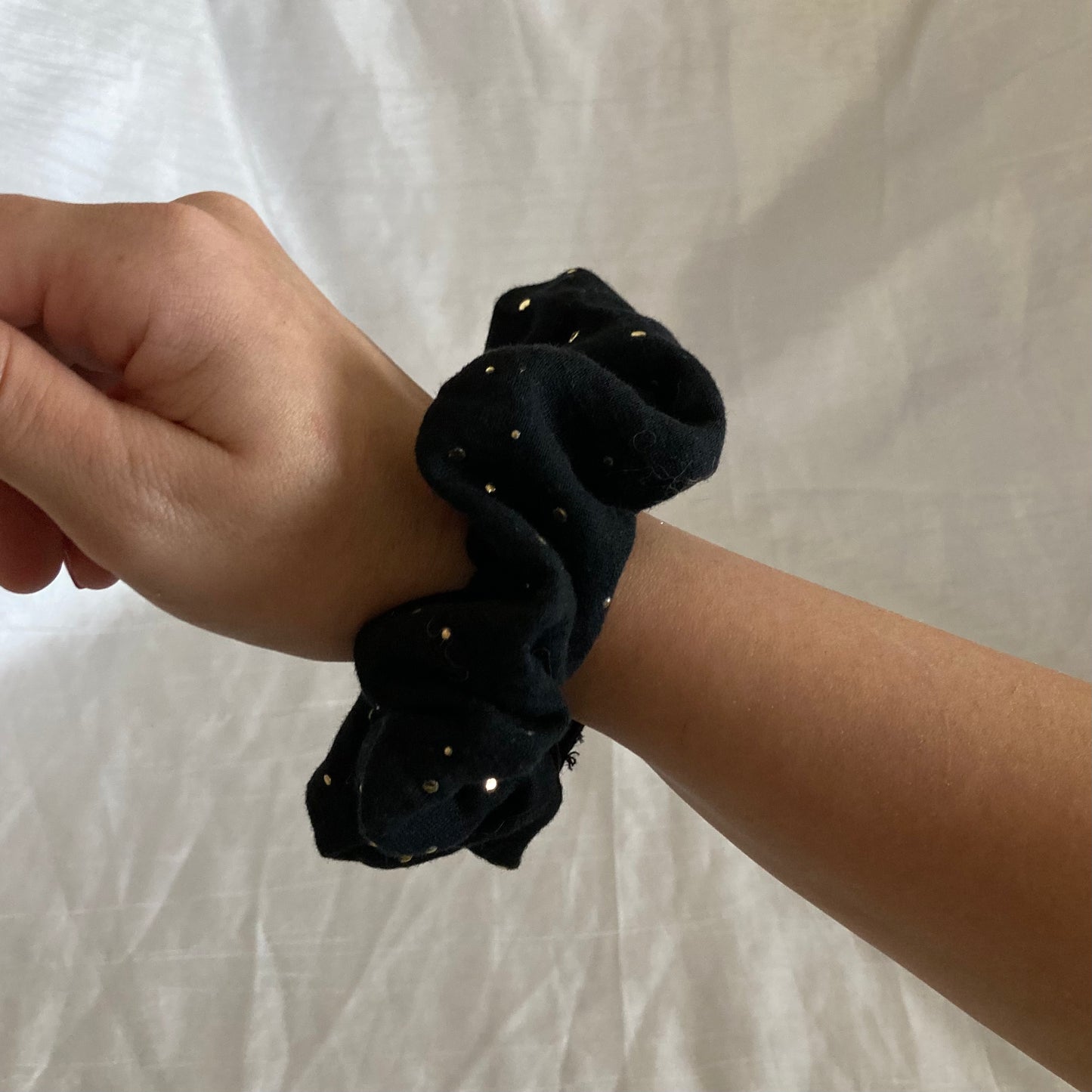 Chouchou Scrunchie en gaze de coton Nuit étoilée