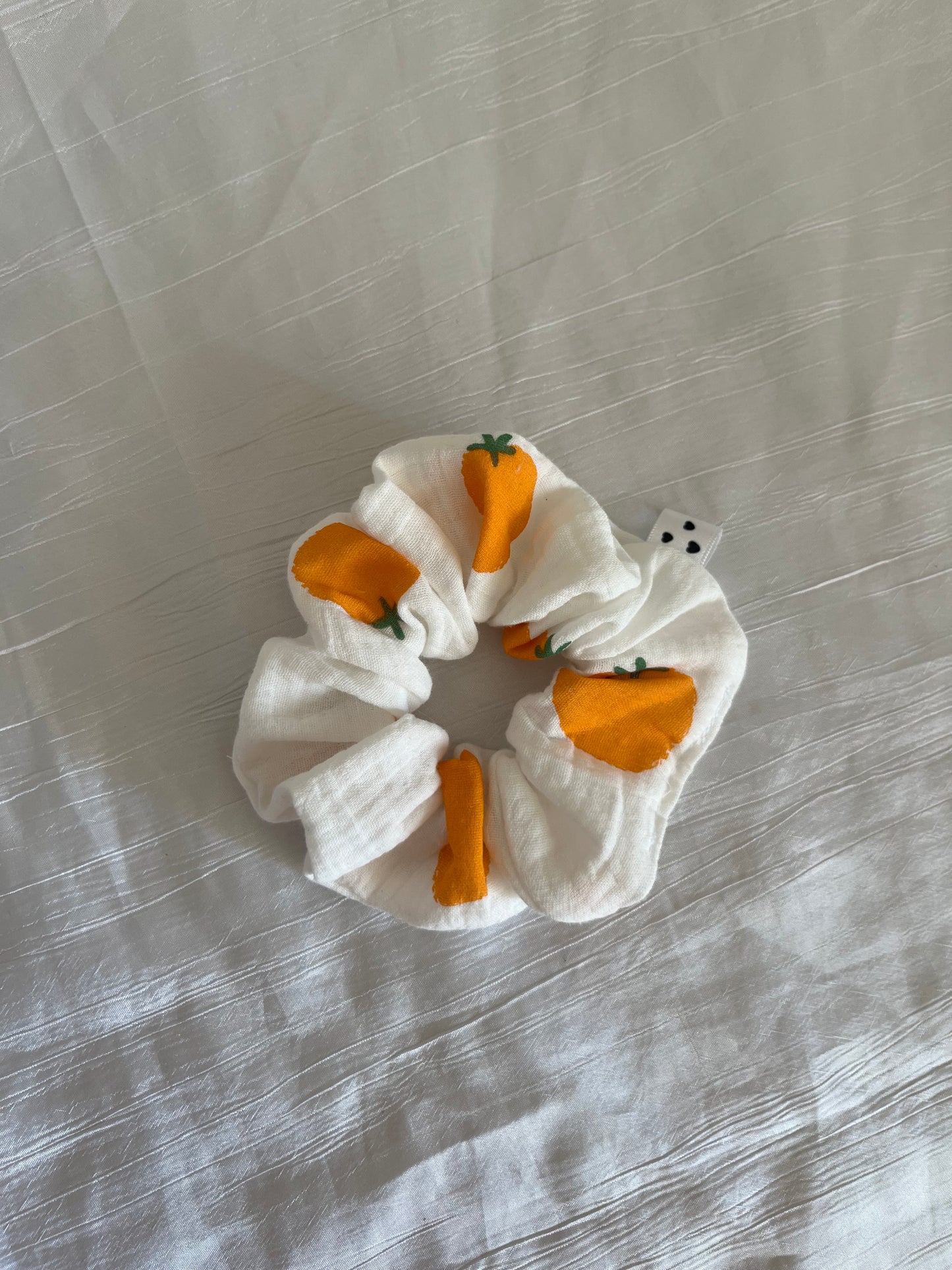Chouchou Scrunchie en gaze Orange