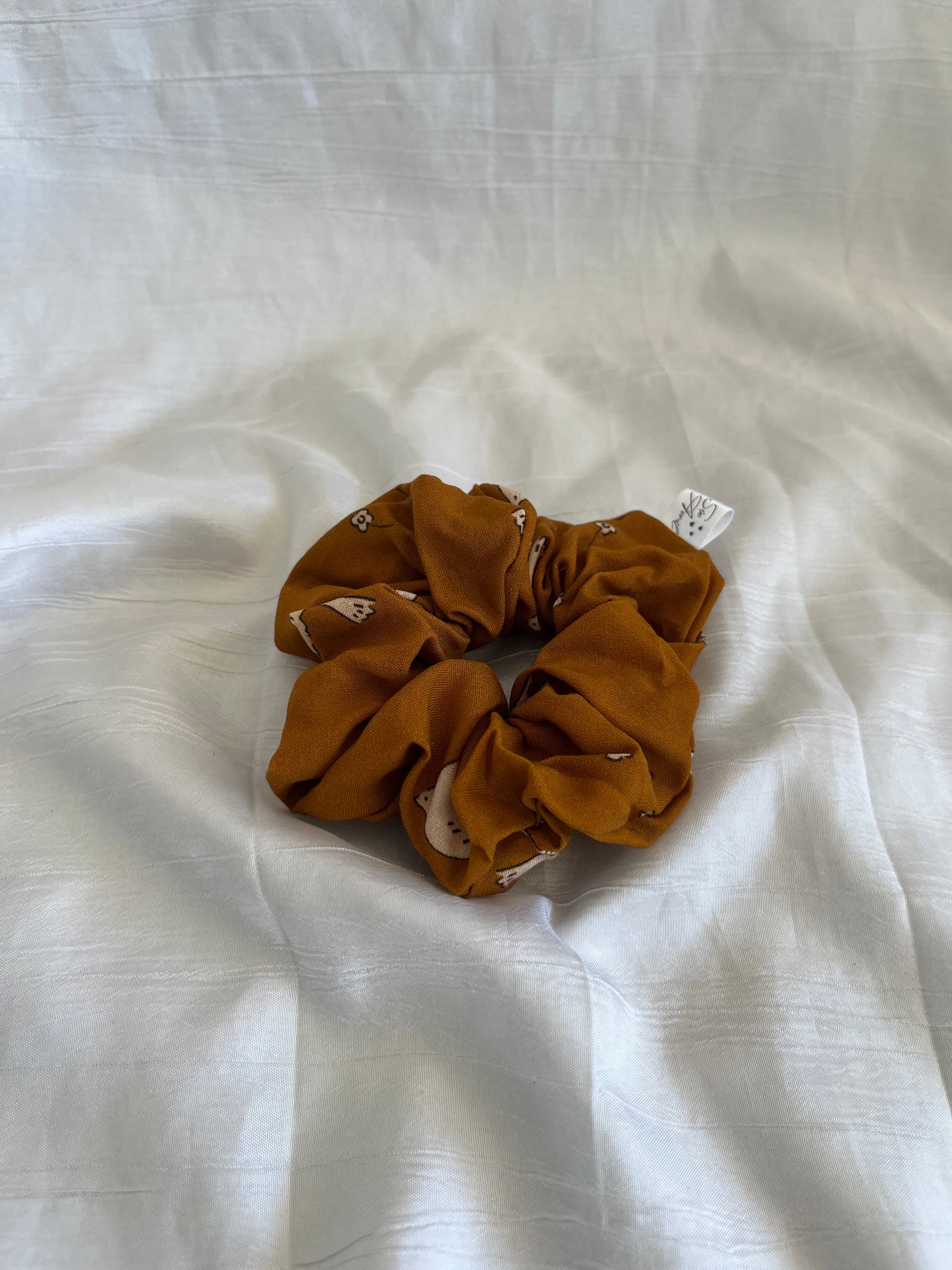 Chouchou Scrunchie en coton Hirondelles