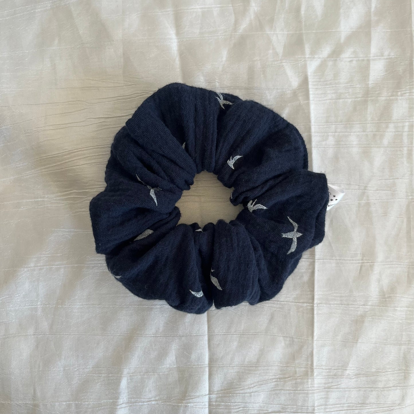 Chouchou Scrunchie en coton Bord de mer