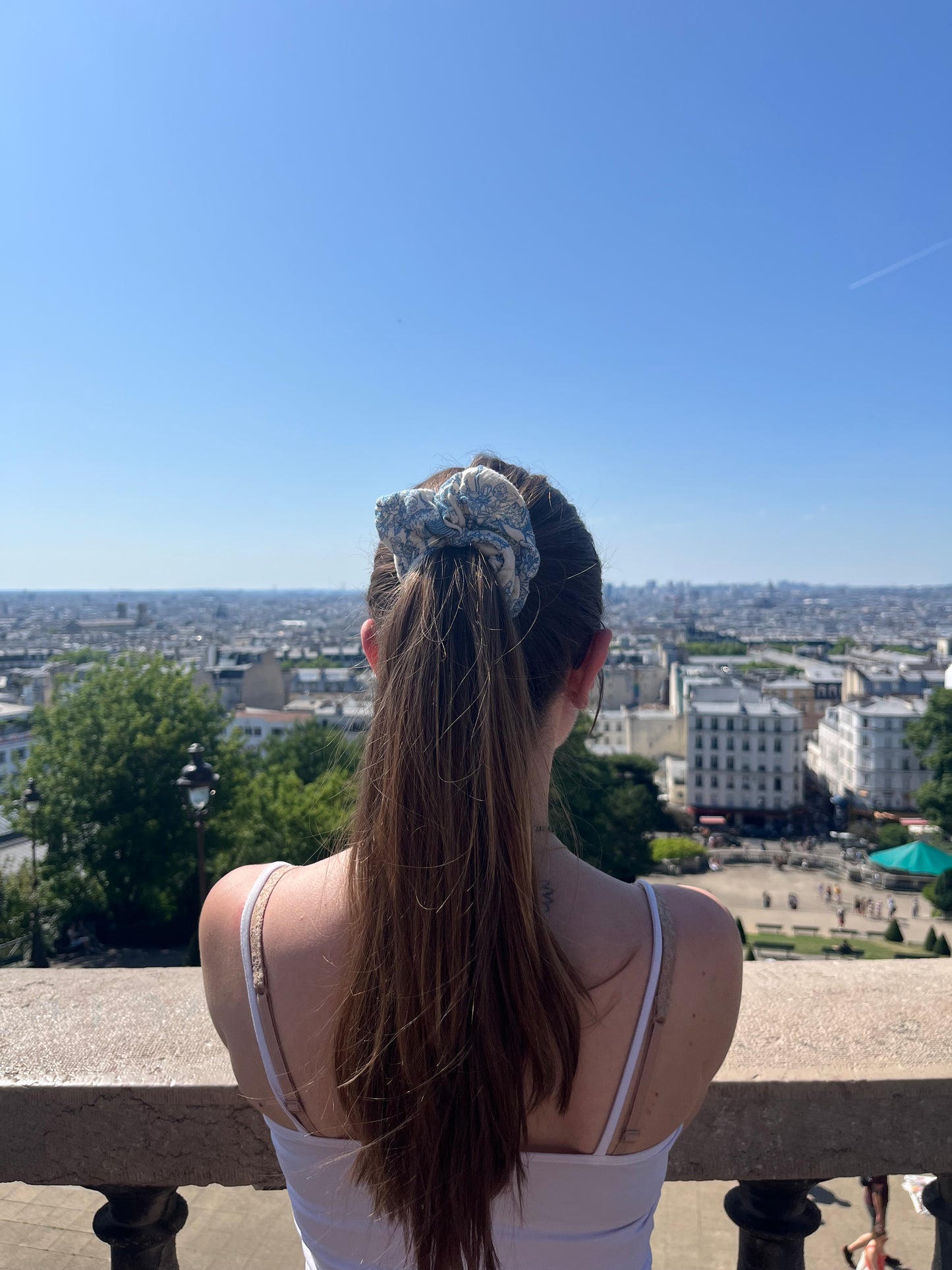 Chouchou Scrunchie en gaze Jouy