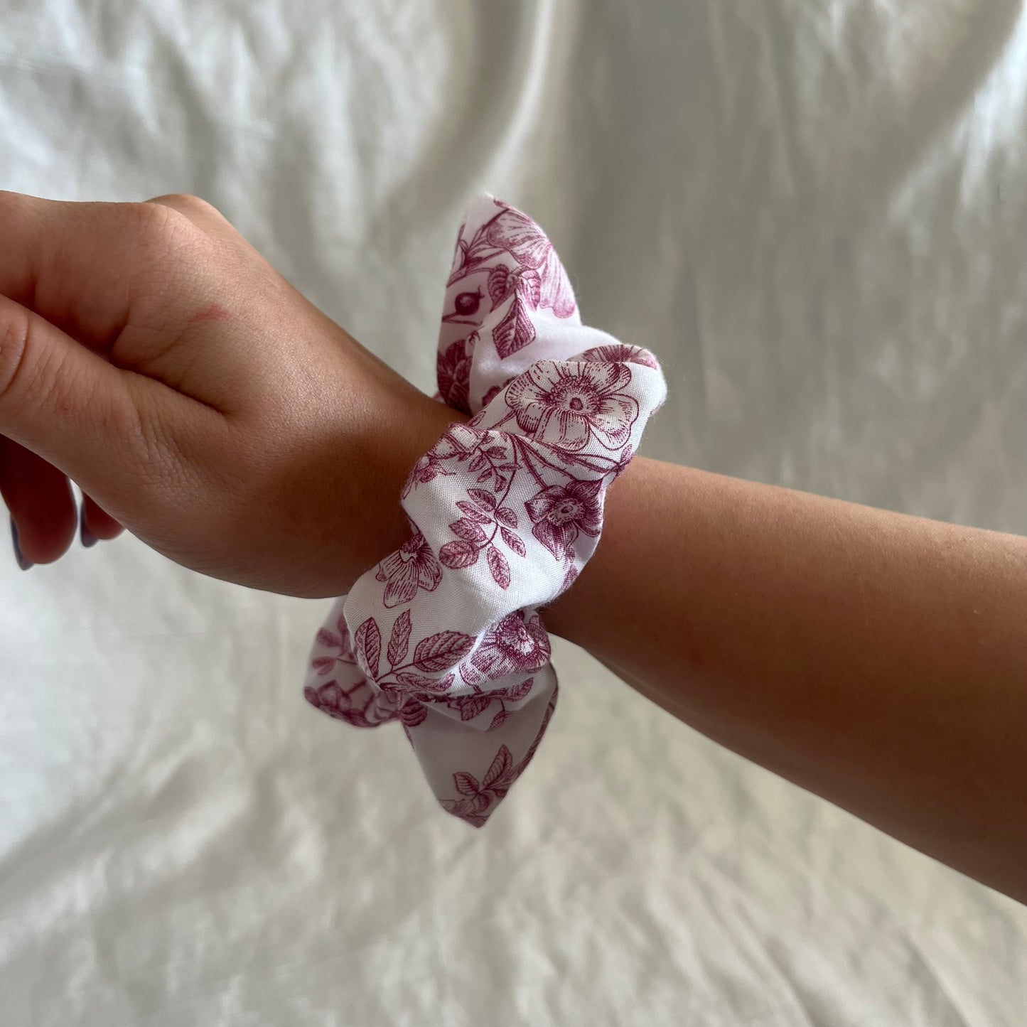 Chouchou Scrunchie en coton Jouy