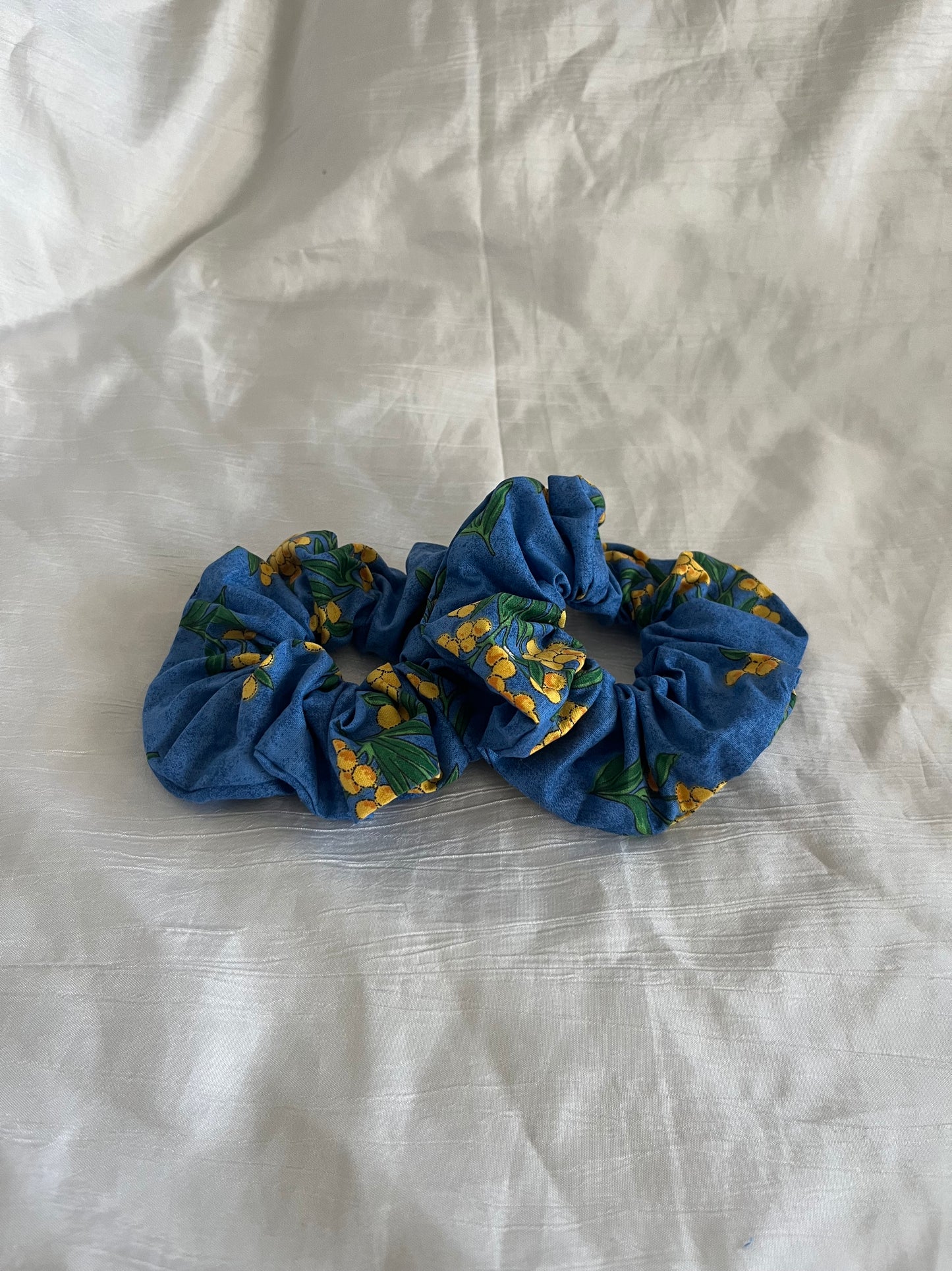 Chouchou Scrunchie en coton Mimosas