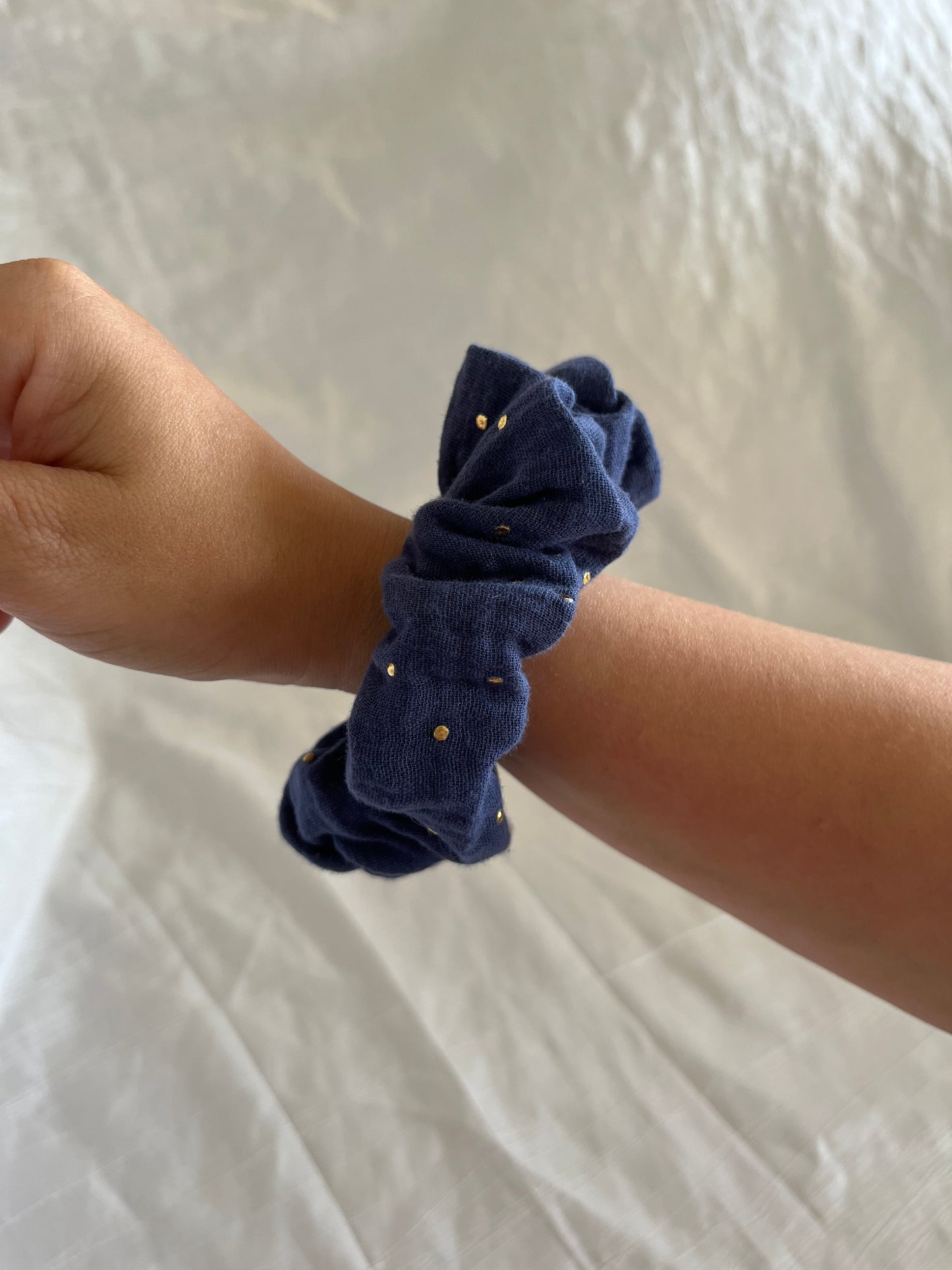 Chouchou Scrunchie en gaze de coton Soirée d’été
