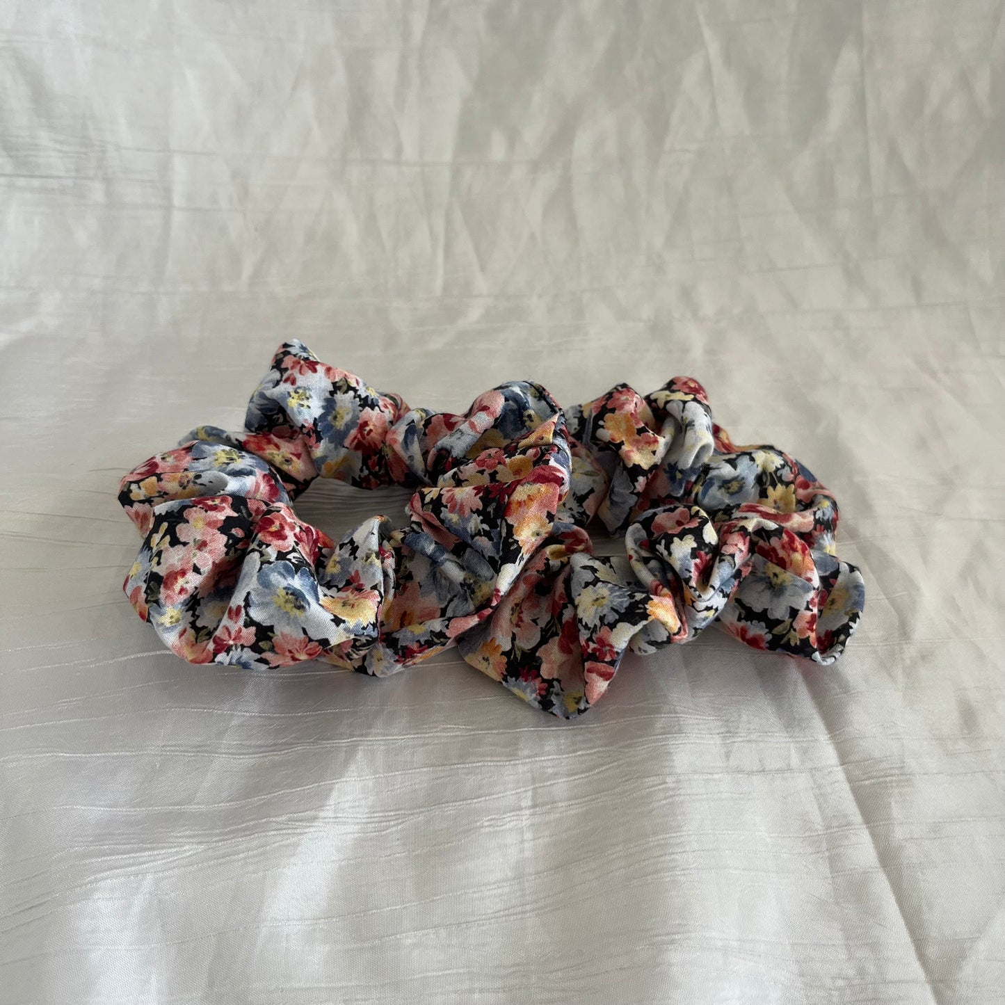 Chouchou Scrunchie en coton Floraison