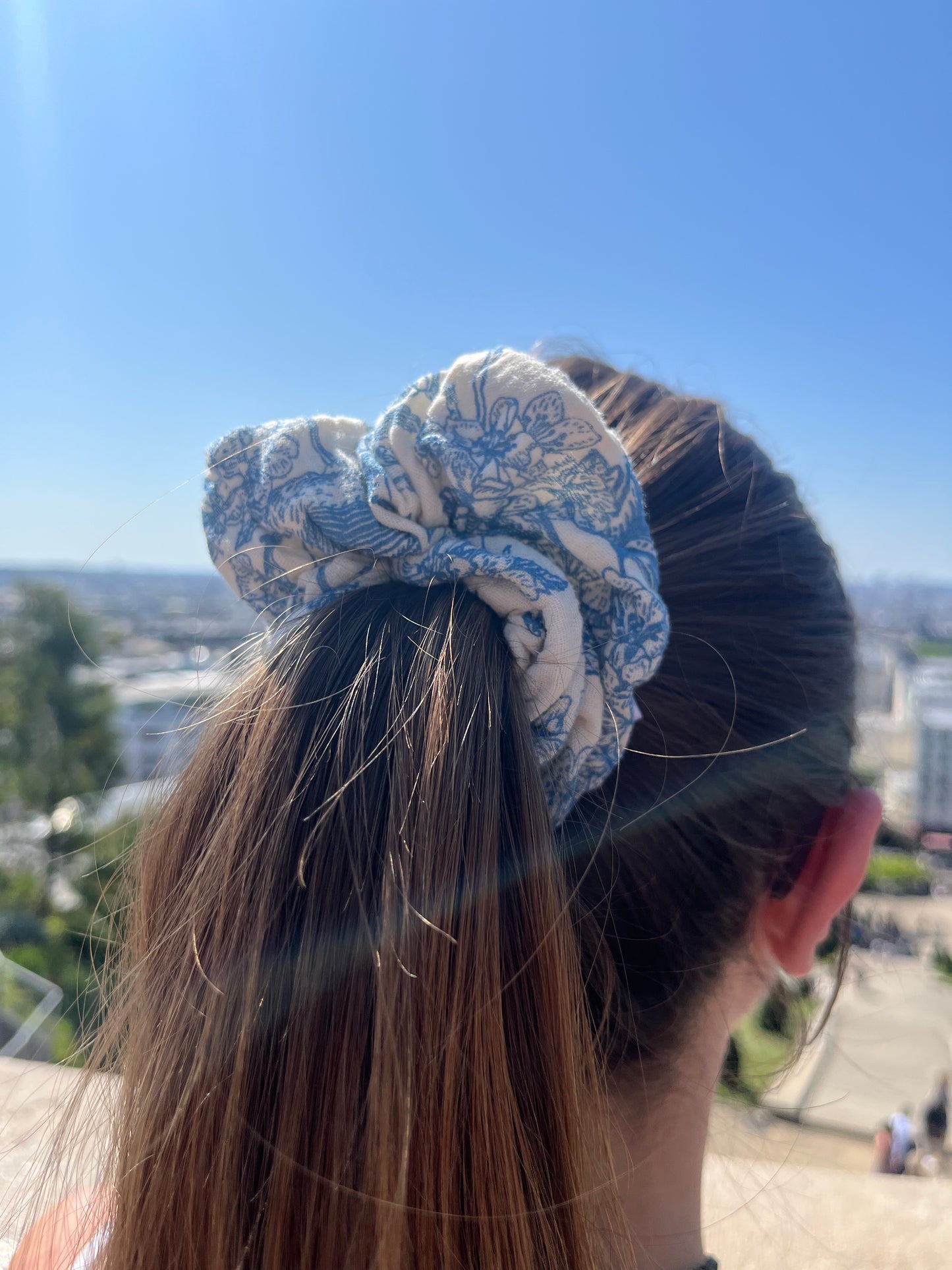 Chouchou Scrunchie en gaze Jouy