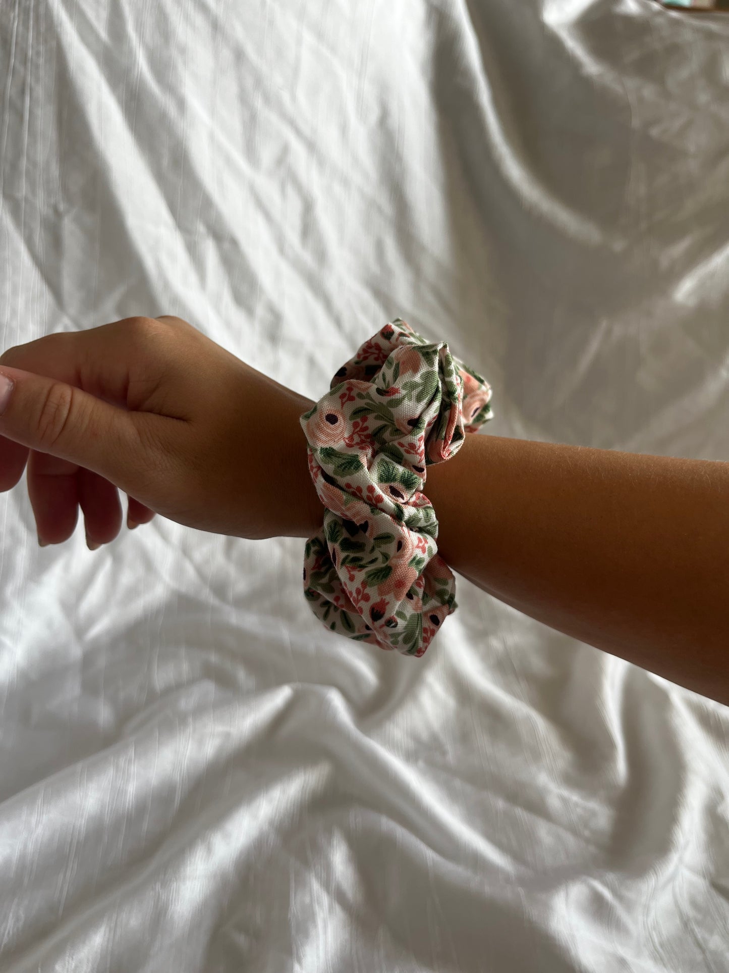 Chouchou Scrunchie en coton Garden party 🌱