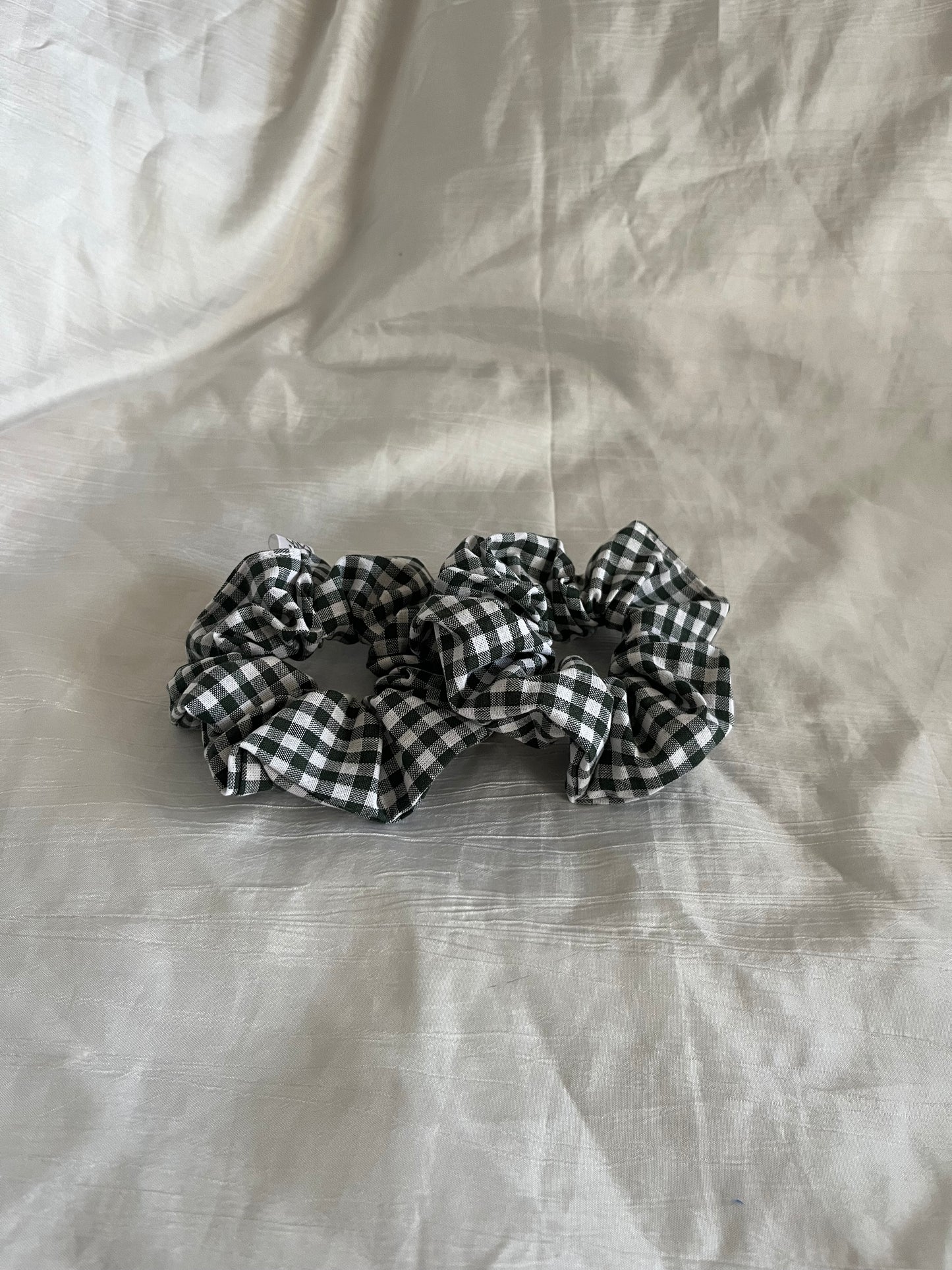 Chouchou Scrunchie en coton Vichy