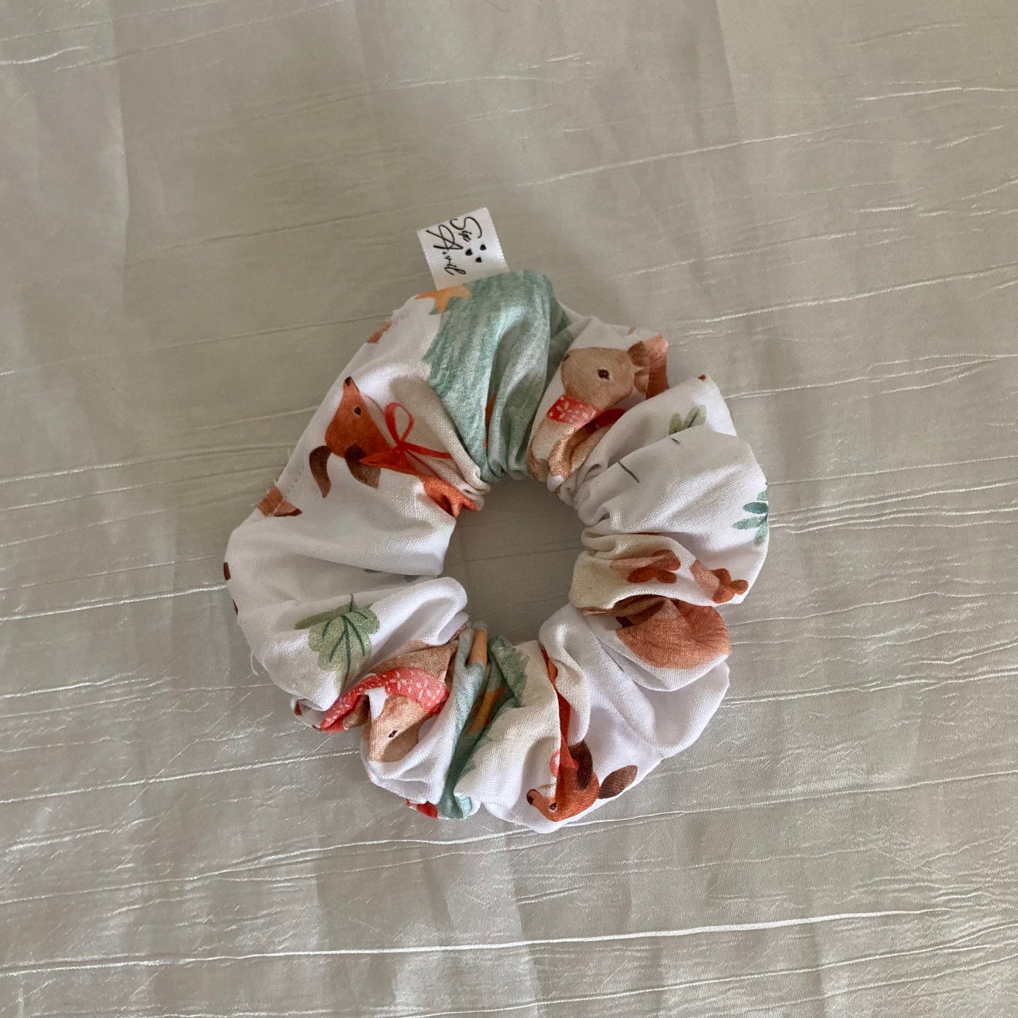 Chouchou Scrunchie en coton Noël