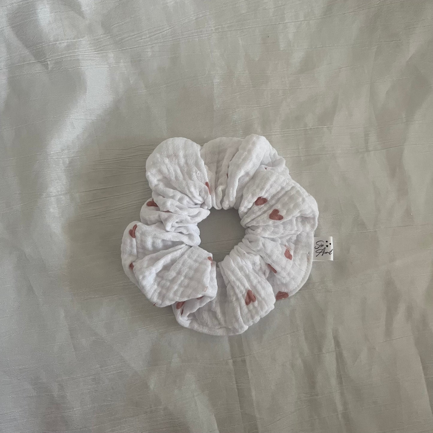 Chouchou Scrunchie en gaze Doux Amour