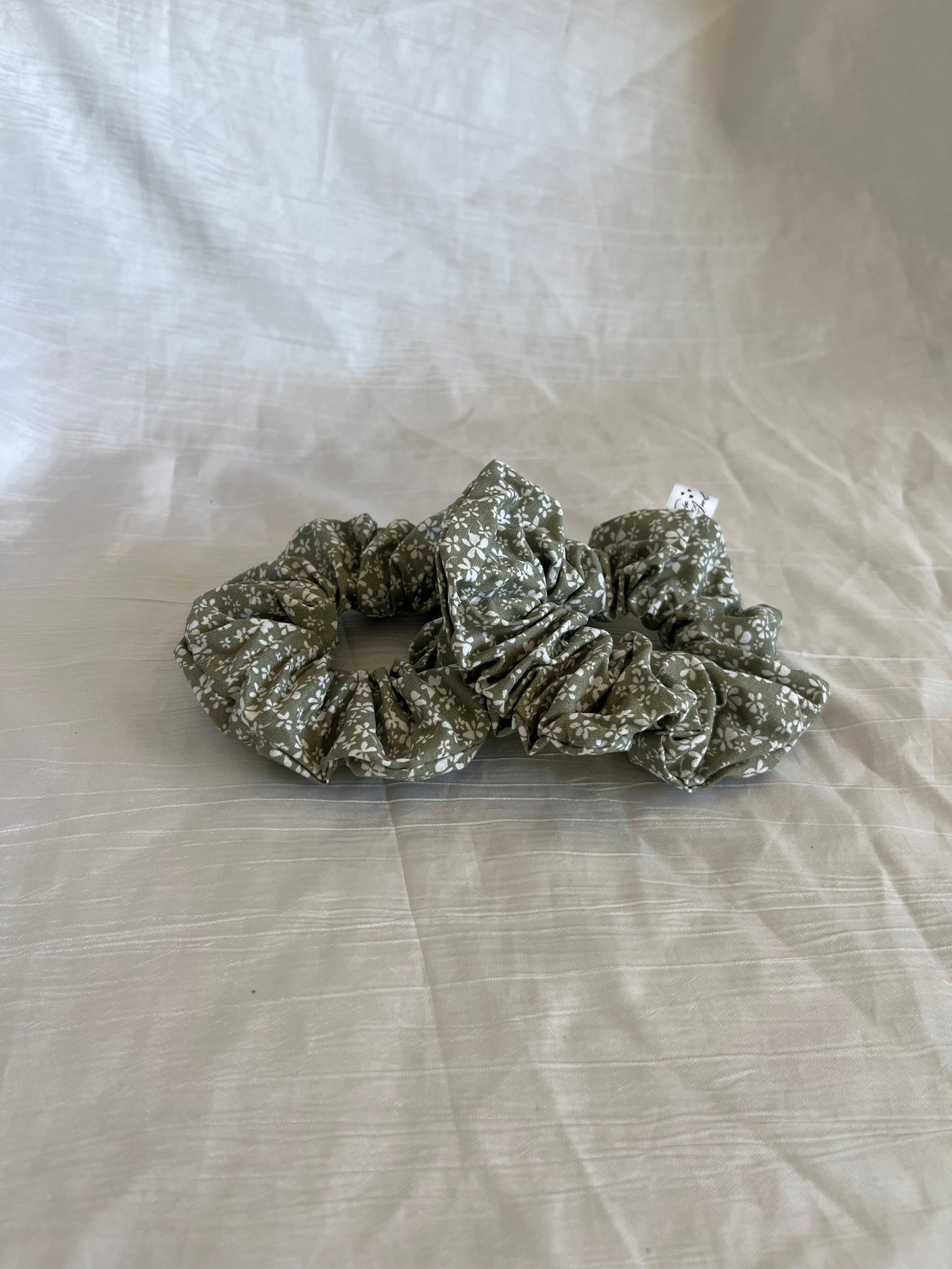 Chouchou Scrunchie en coton Green 🌱