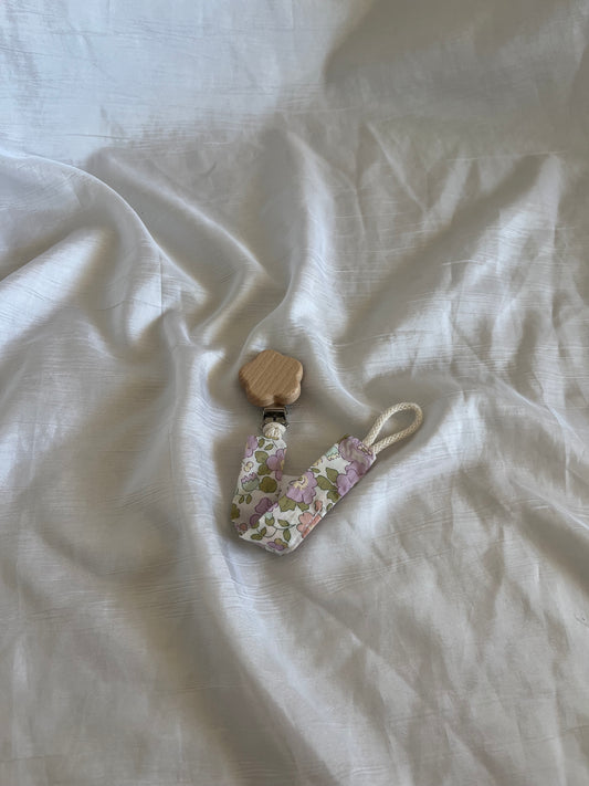 Attache tétine Liberty Lilas 💜