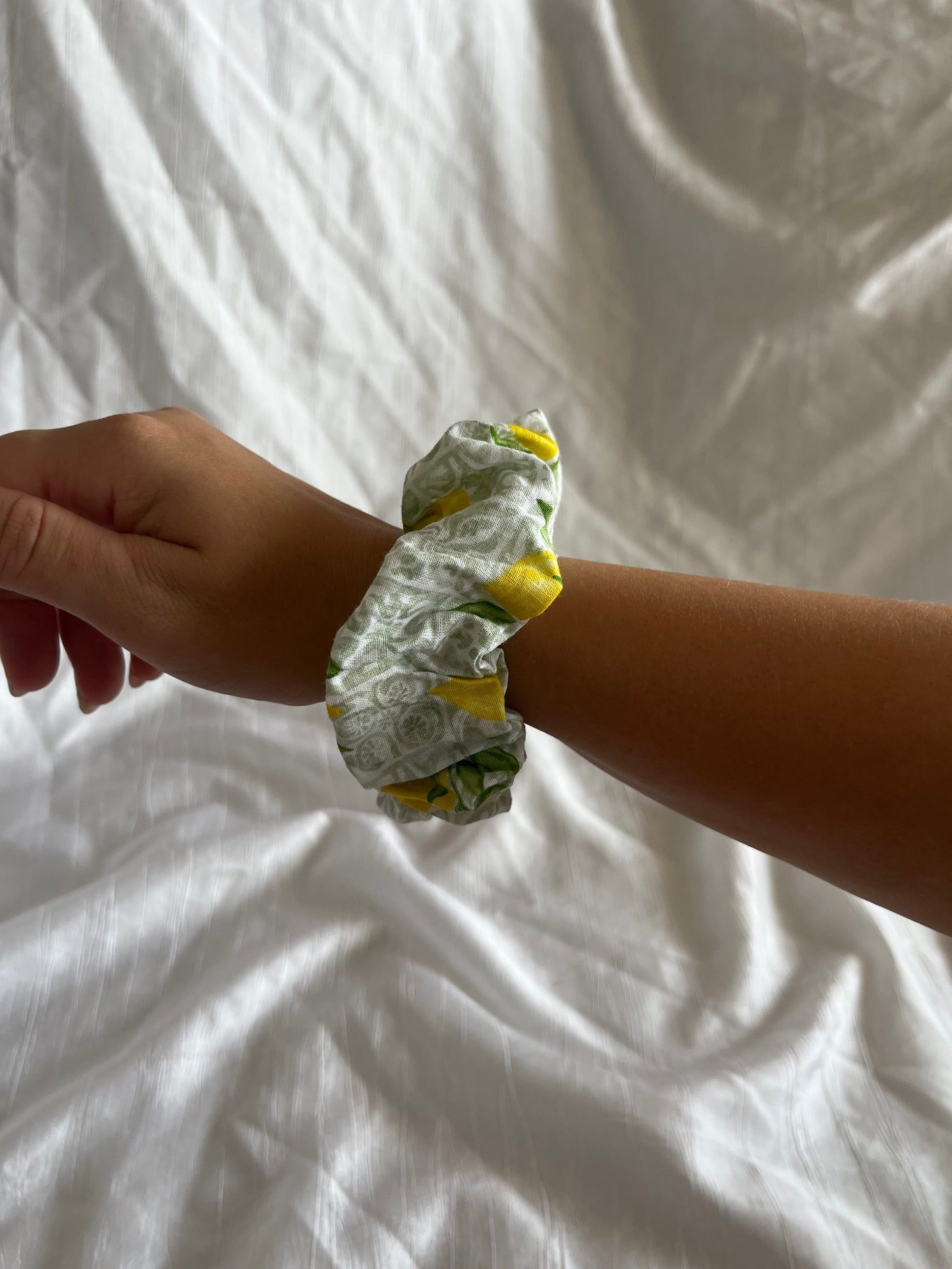 Chouchou Scrunchie en coton Mosaïque 🍋