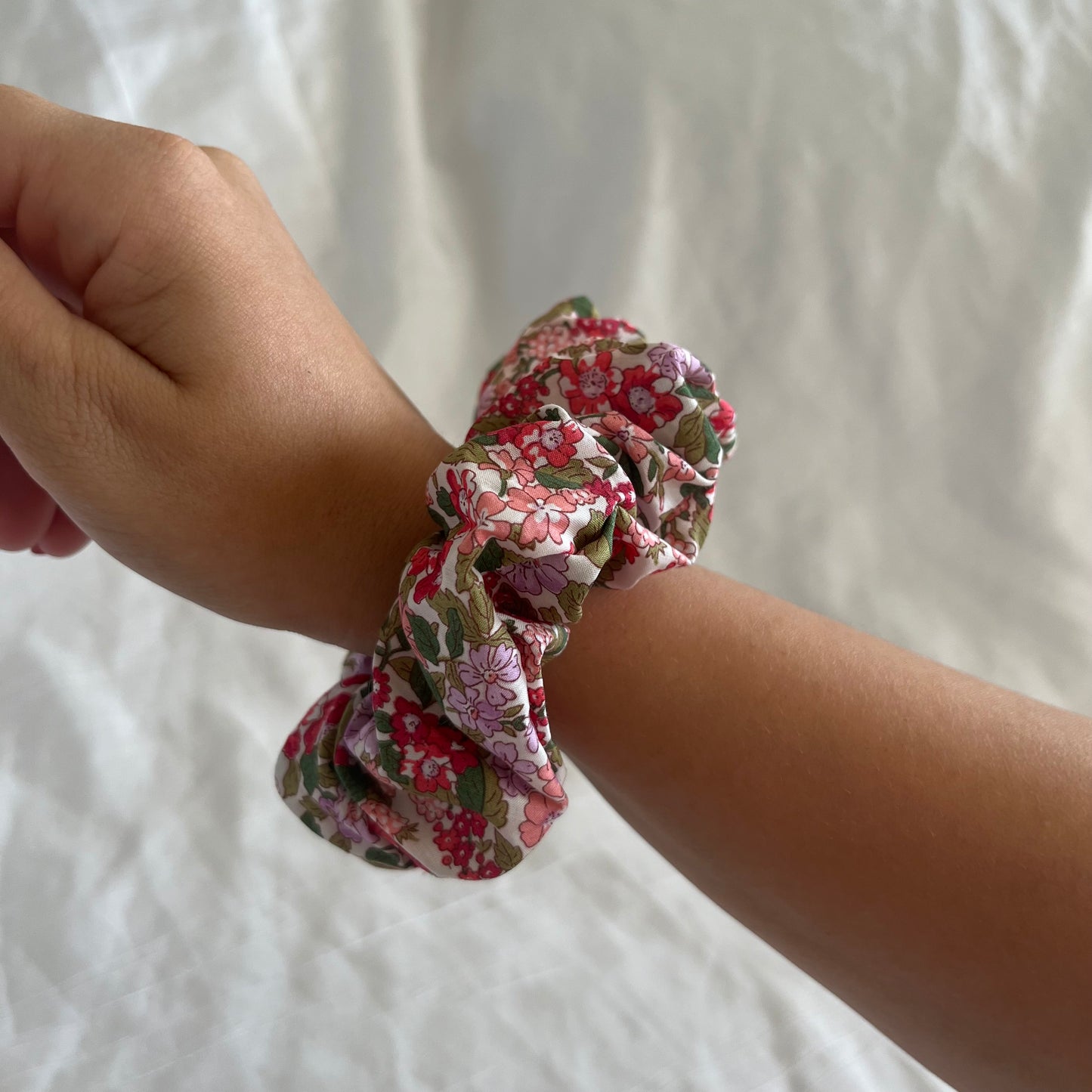 Chouchou Scrunchie en coton Jardin d’été