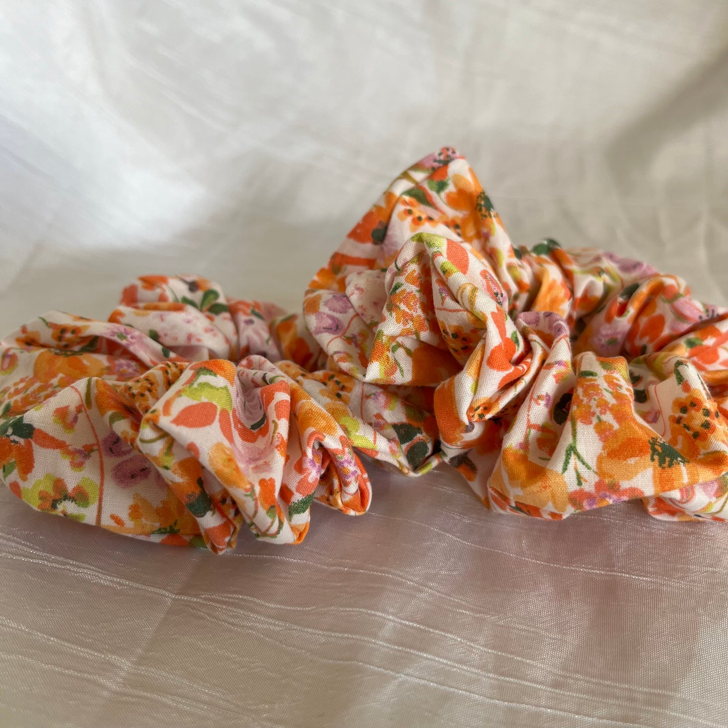 Chouchou Scrunchie en coton Champ d’automne