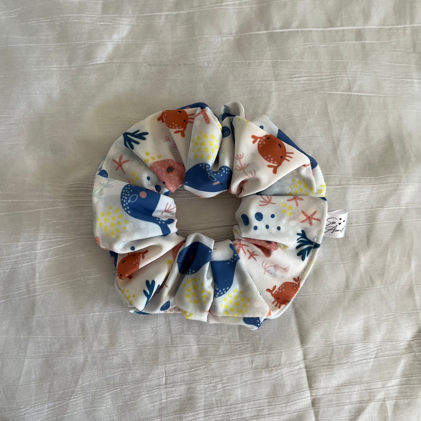 Chouchou Scrunchie en Lycra Poisson d’Avril