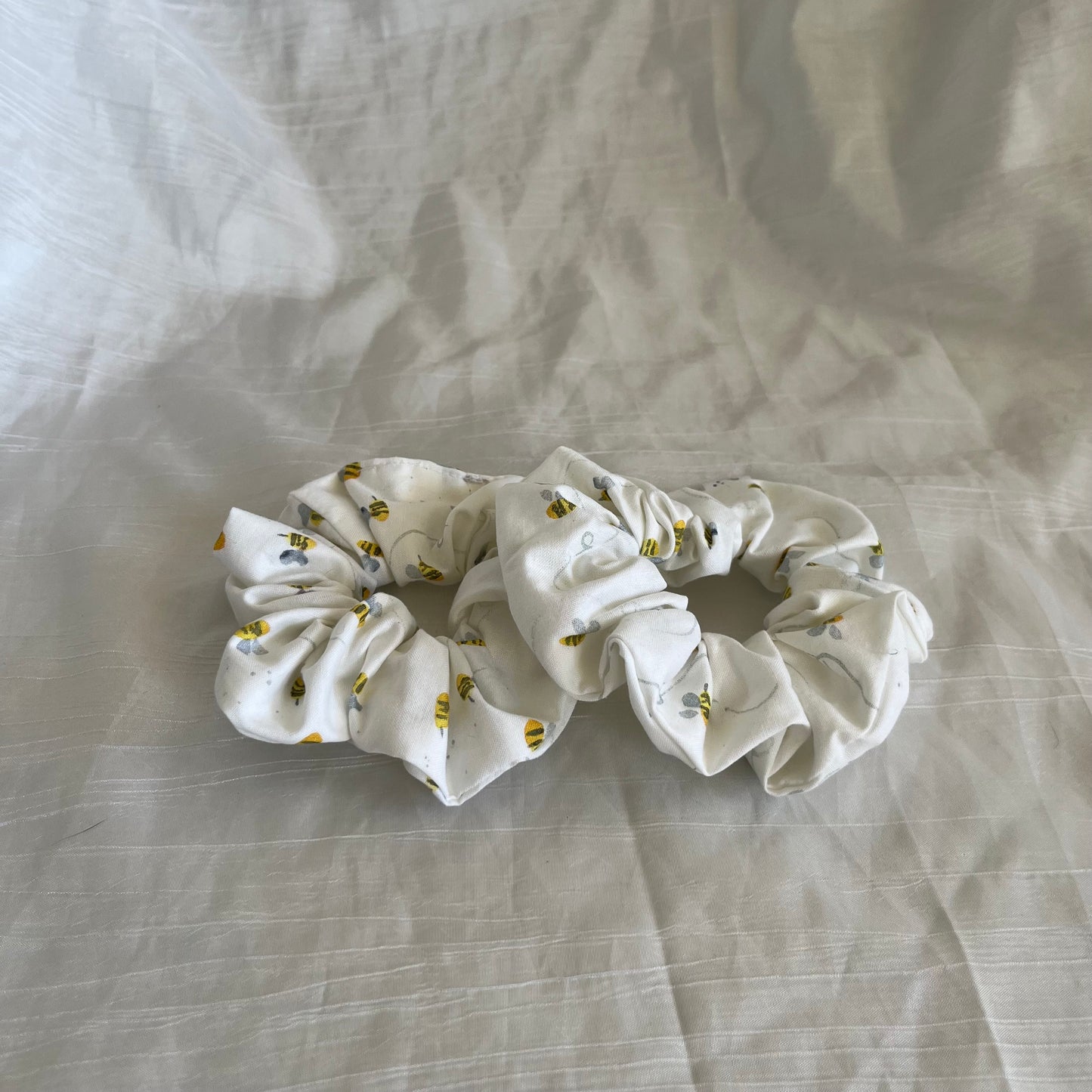 Chouchou Scrunchie en coton Bee Happy