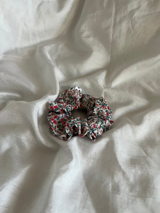 Chouchou Scrunchie en coton Petites fleurs