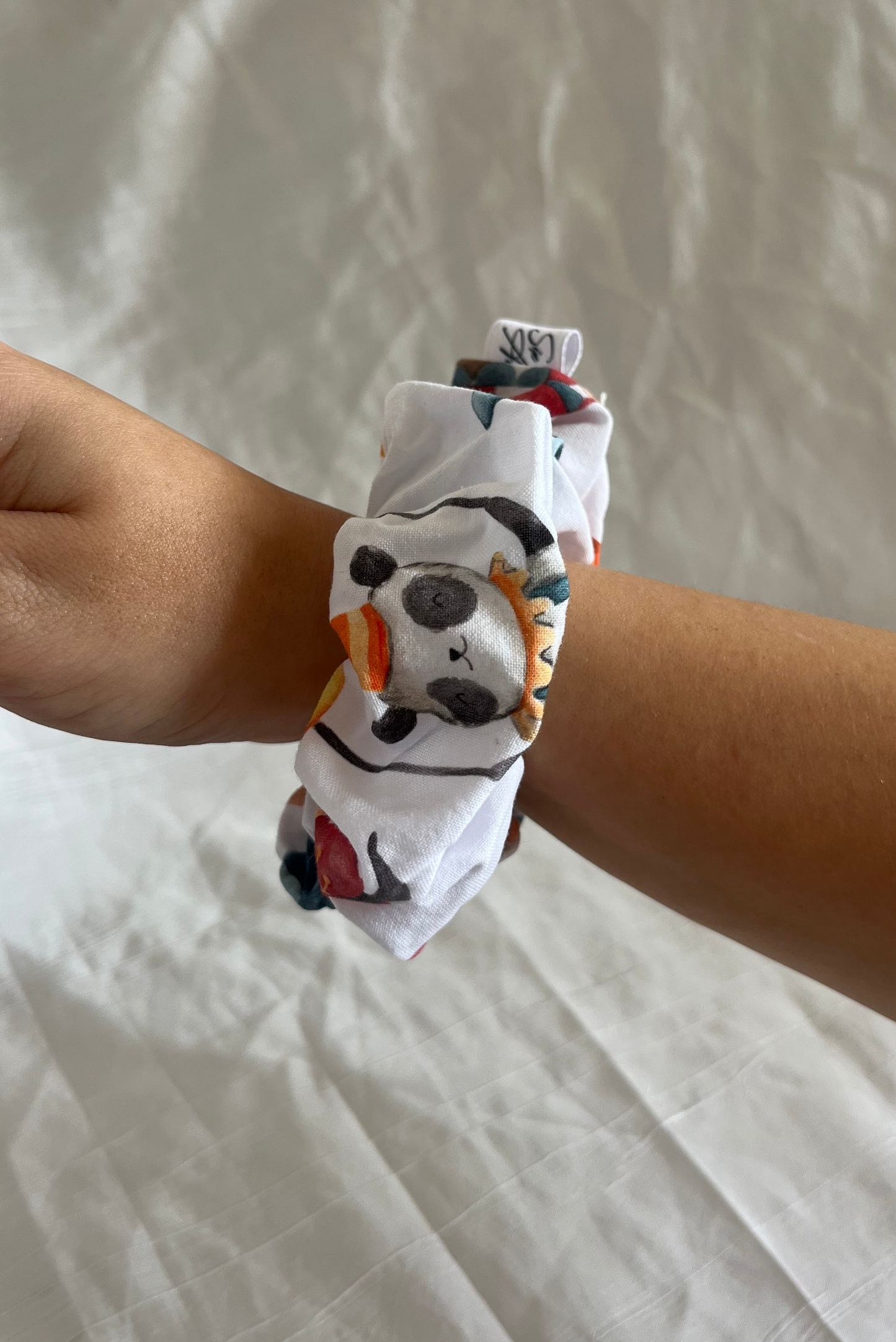 Chouchou Scrunchie en coton Cirque