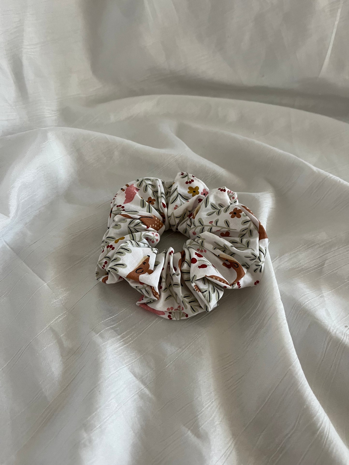 Chouchou Scrunchie en coton  Biche