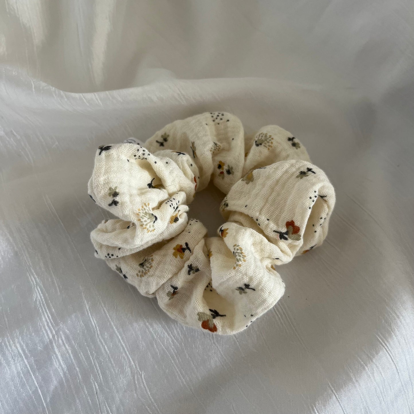 Chouchou Scrunchie en gaze de coton Cueillette