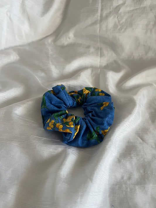 Chouchou Scrunchie en coton Mimosas