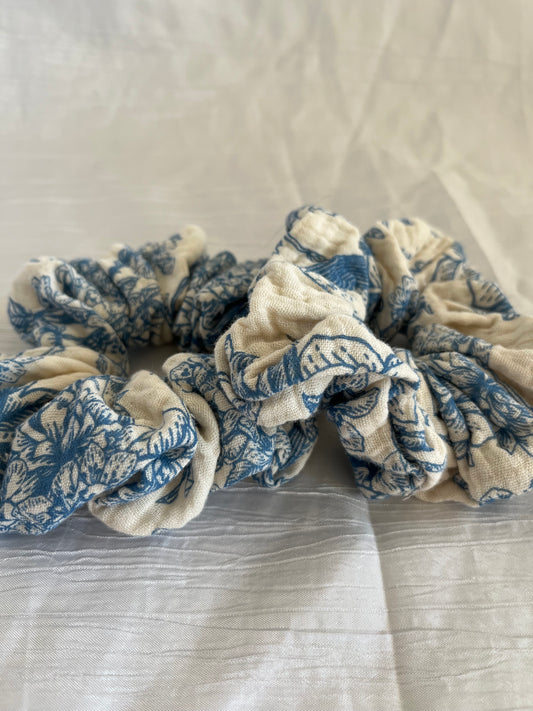 Chouchou Scrunchie en gaze Jouy