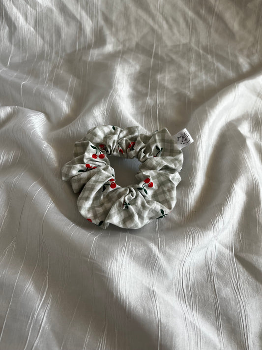 Chouchou Scrunchie en coton Cerise 🍒