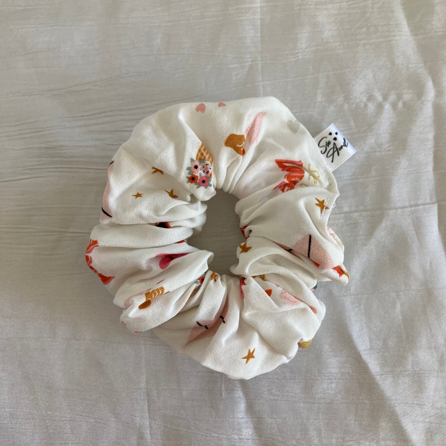 Chouchou Scrunchie en coton Self love