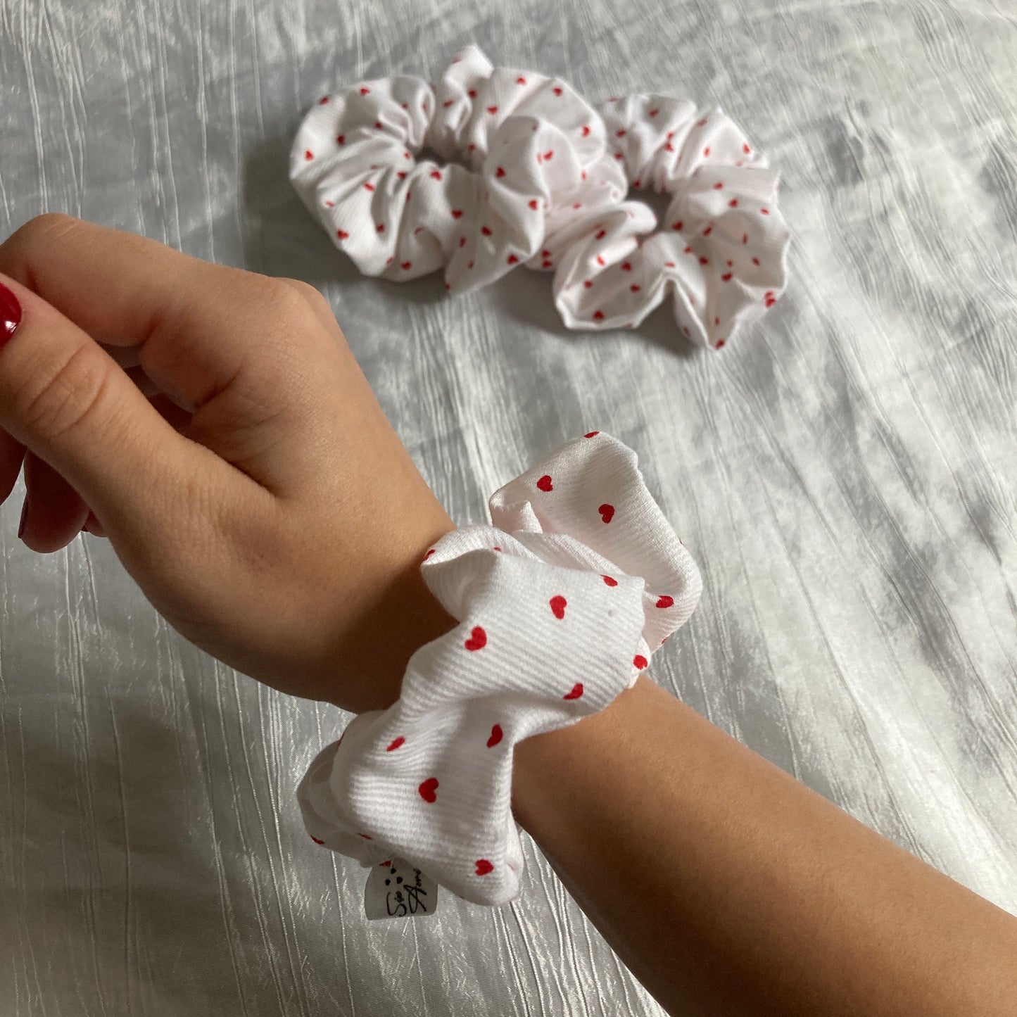 Chouchou Scrunchie en coton Mots doux