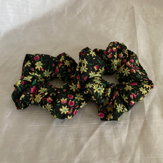 Chouchou Scrunchie en coton jardin d’hiver