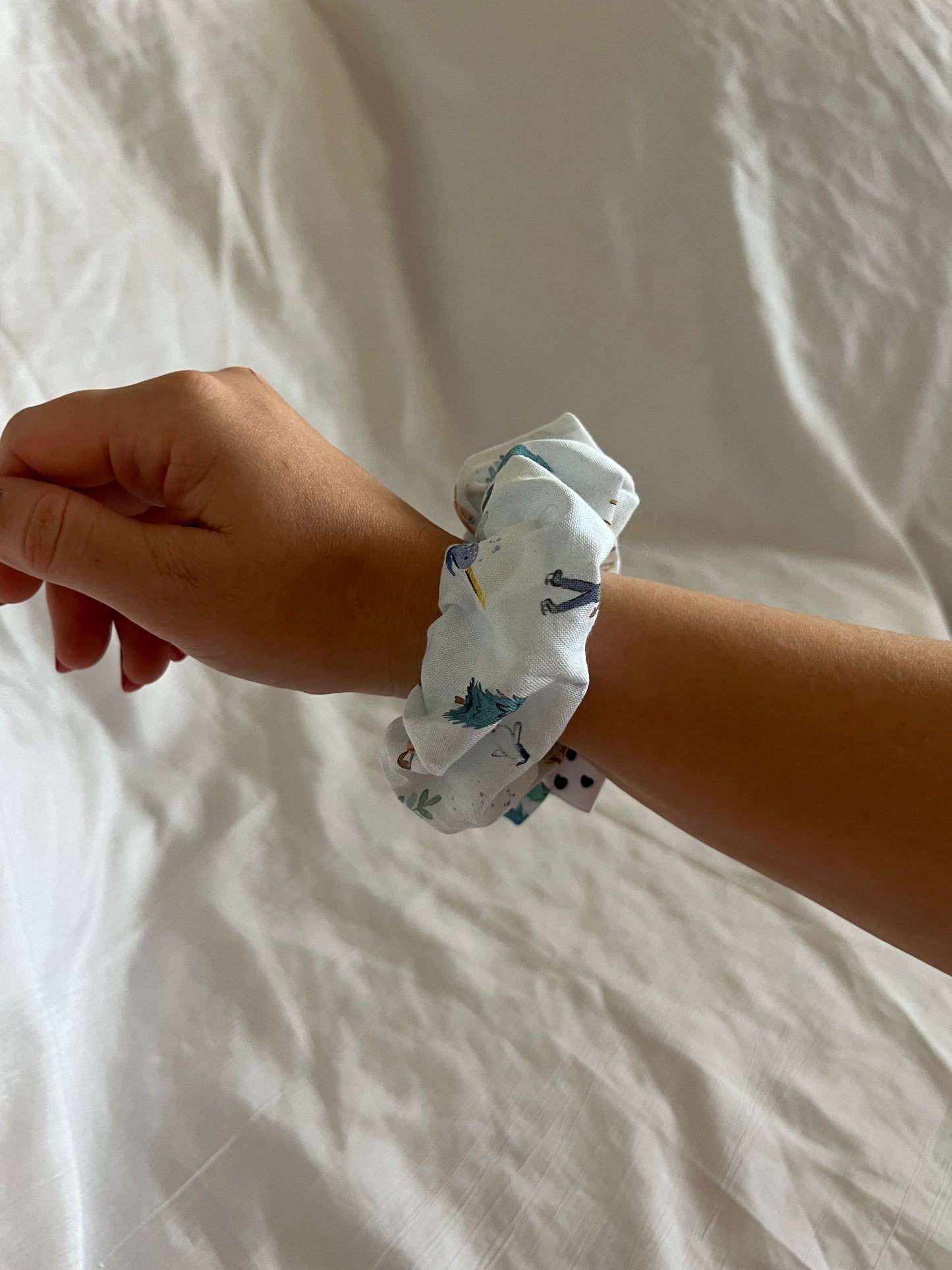Chouchou Scrunchie en coton ski