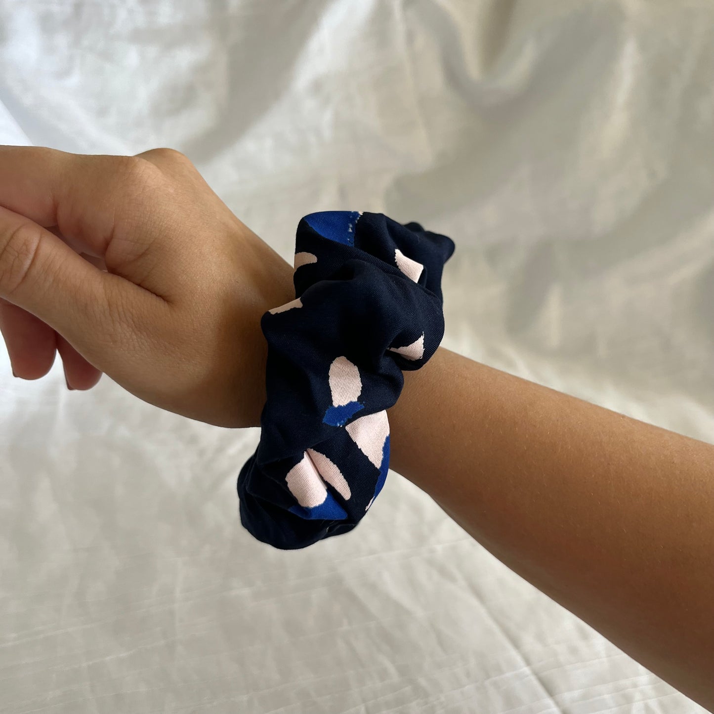 Chouchou Scrunchie en coton Lucioles