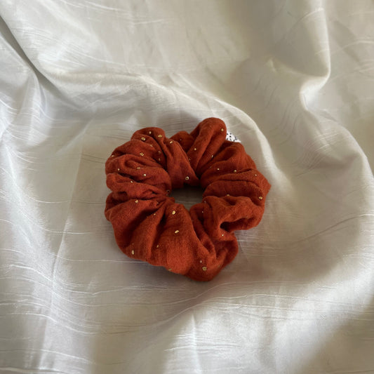 Chouchou Scrunchie en gaze de coton Maison d’automne