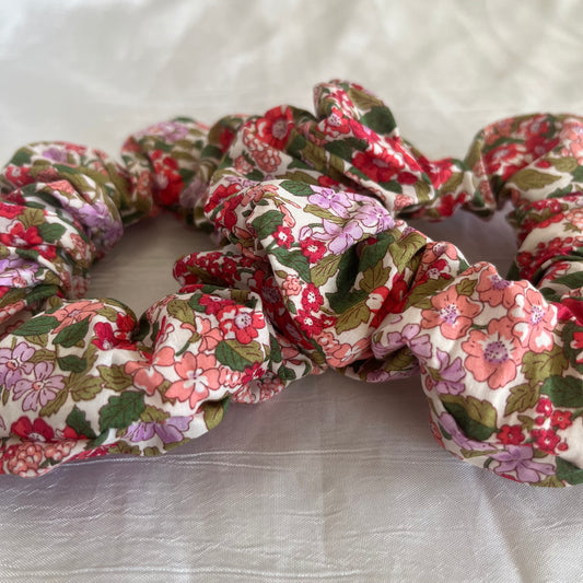 Chouchou Scrunchie en coton Jardin d’été