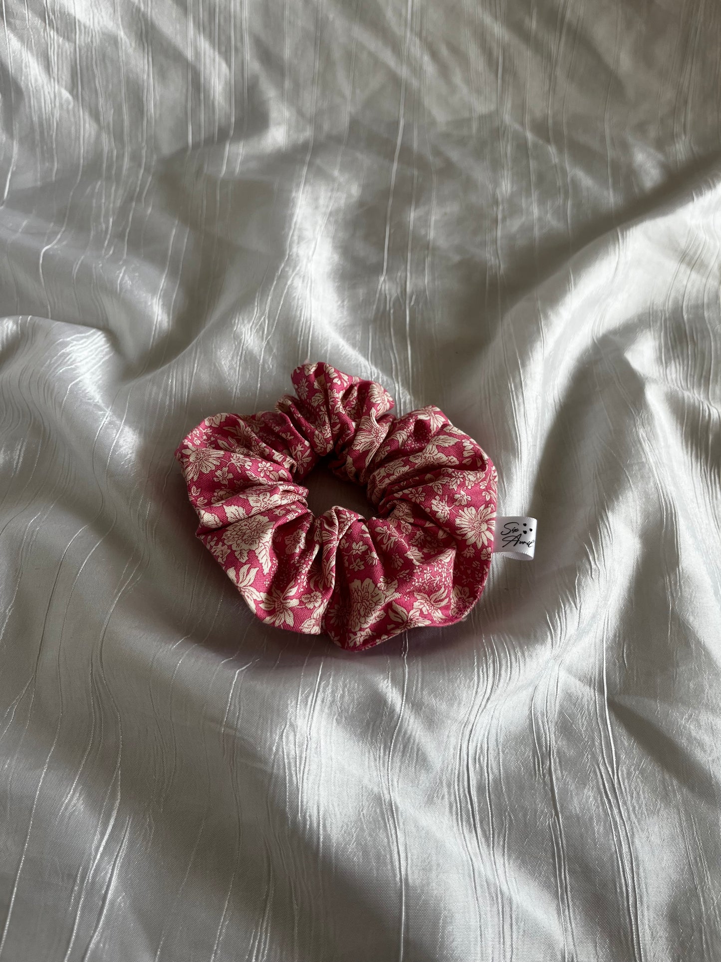 Chouchou Scrunchie en coton Pink Liberty 🩷