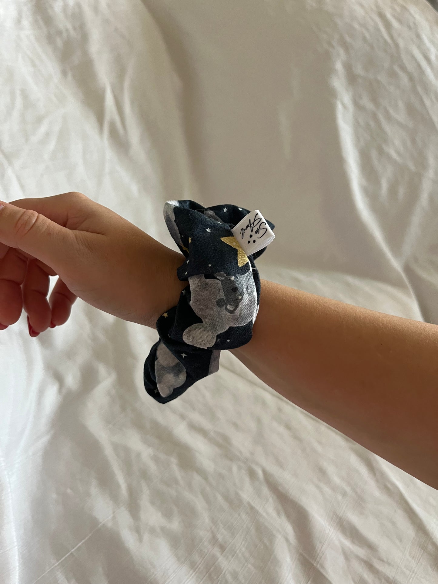 Chouchou Scrunchie en coton Koala