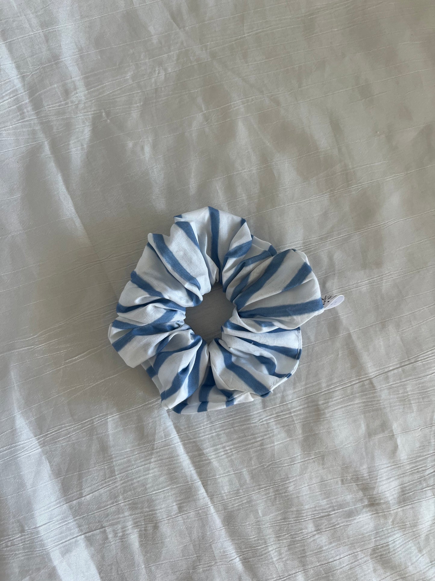 Chouchou Scrunchie en coton Rayé