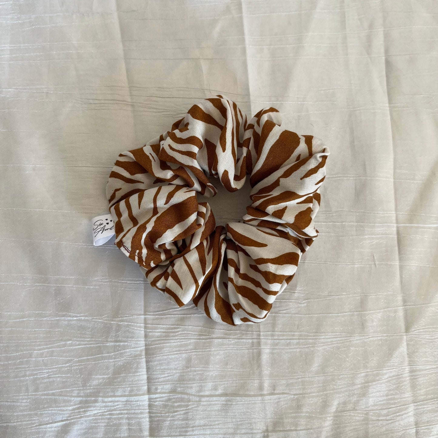 Chouchou Scrunchie en coton Savane