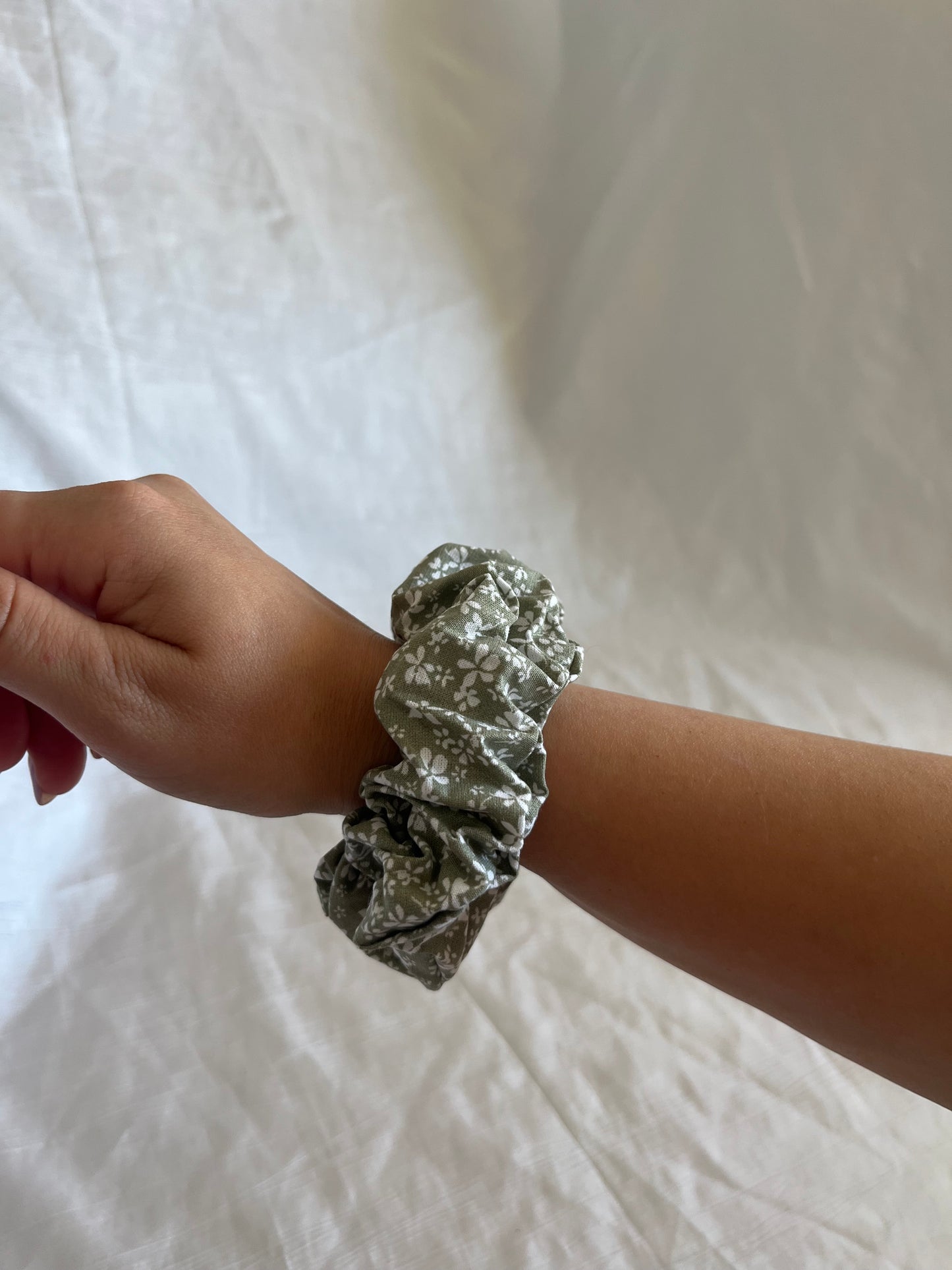 Chouchou Scrunchie en coton Green 🌱