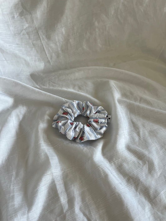 Chouchou Scrunchie en coton Fleurie