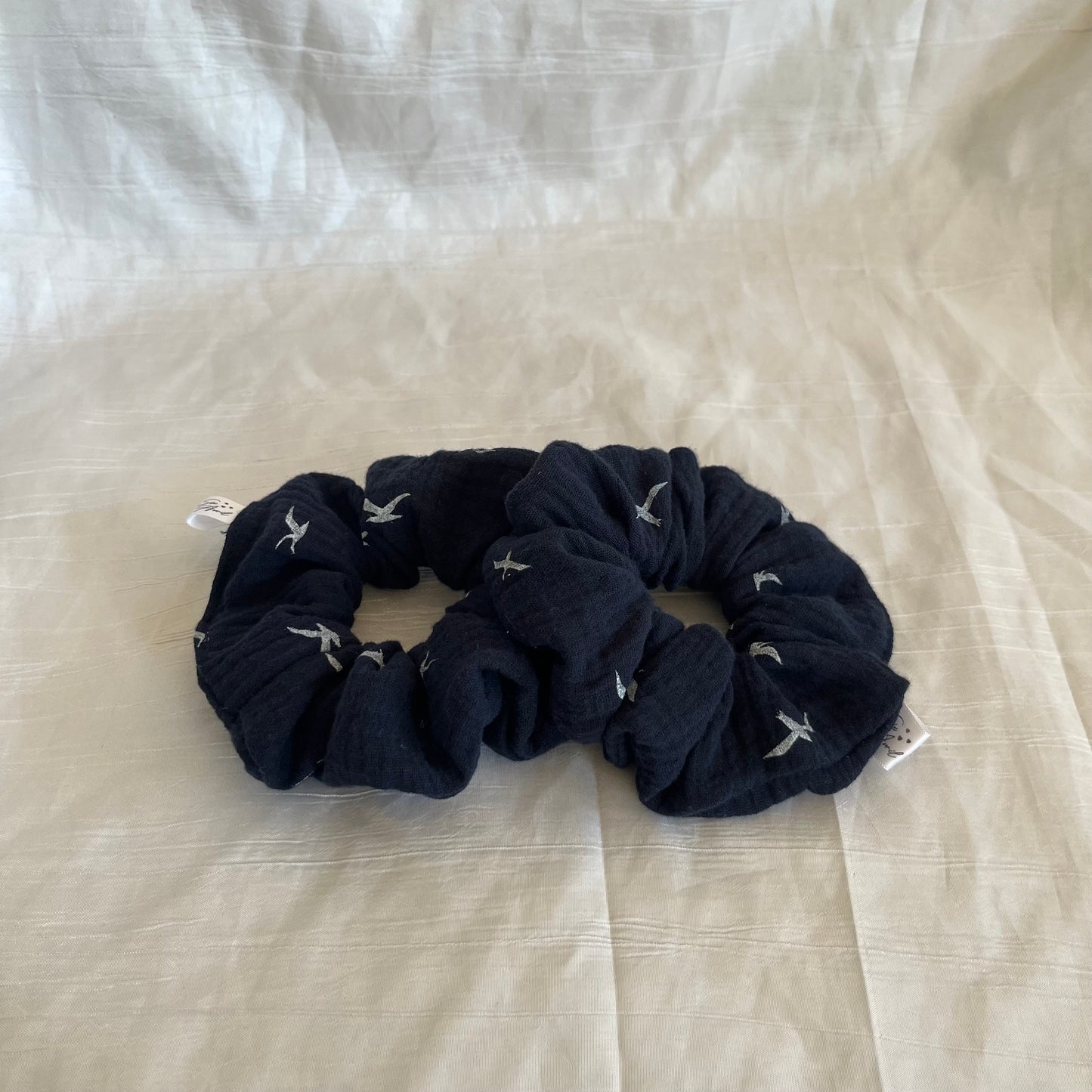 Chouchou Scrunchie en coton Bord de mer