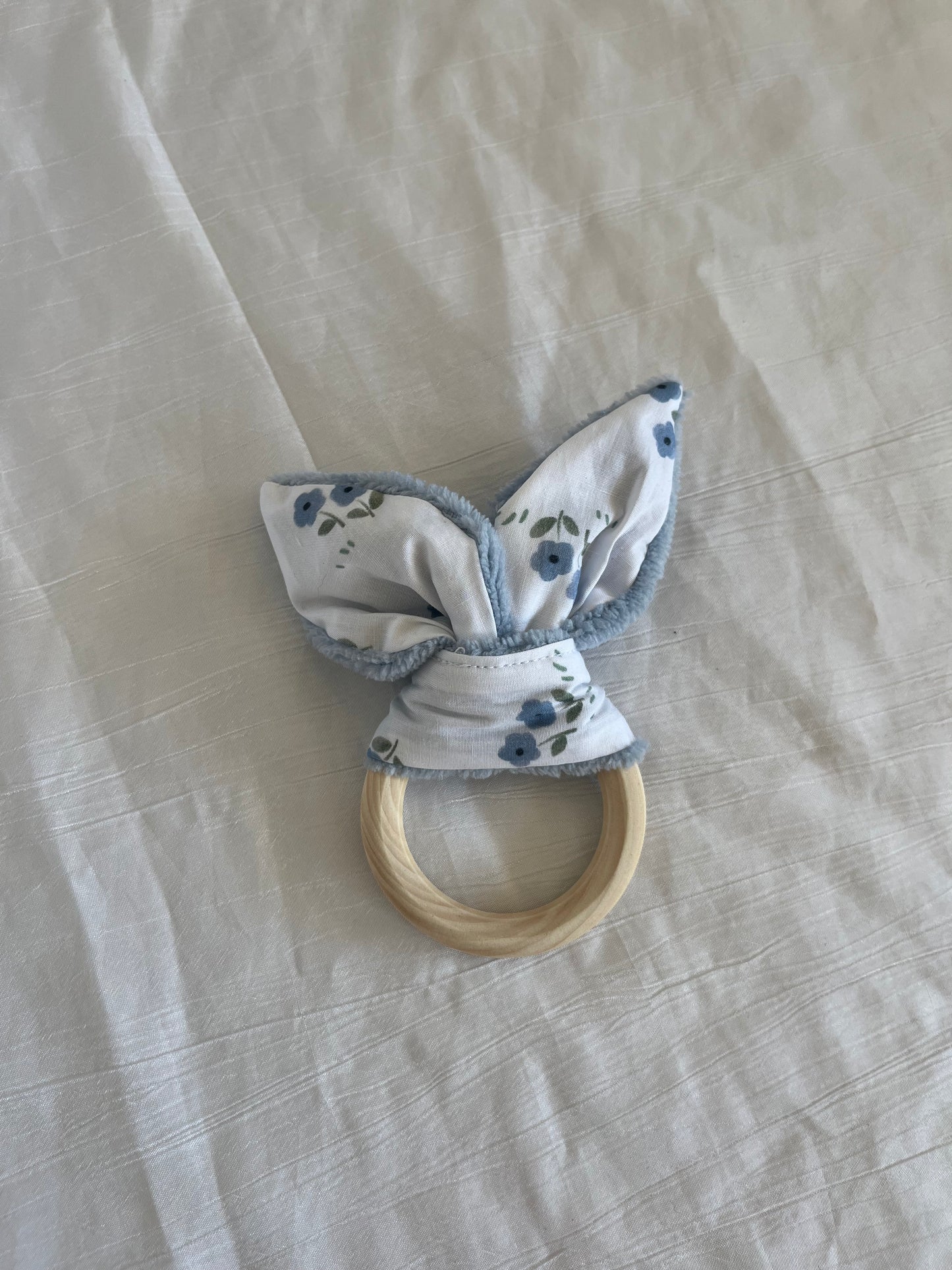 Anneau de dentition Fleur bleue