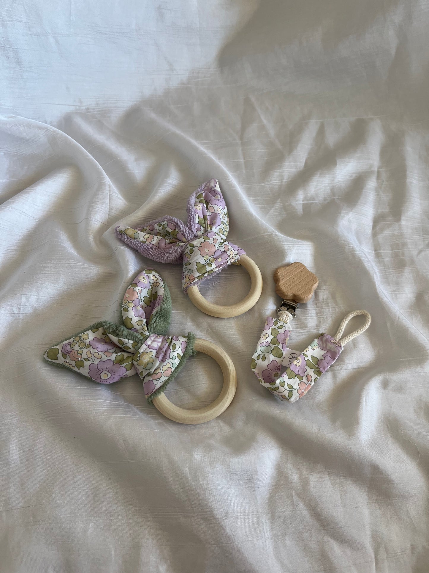 Attache tétine Liberty Lilas 💜