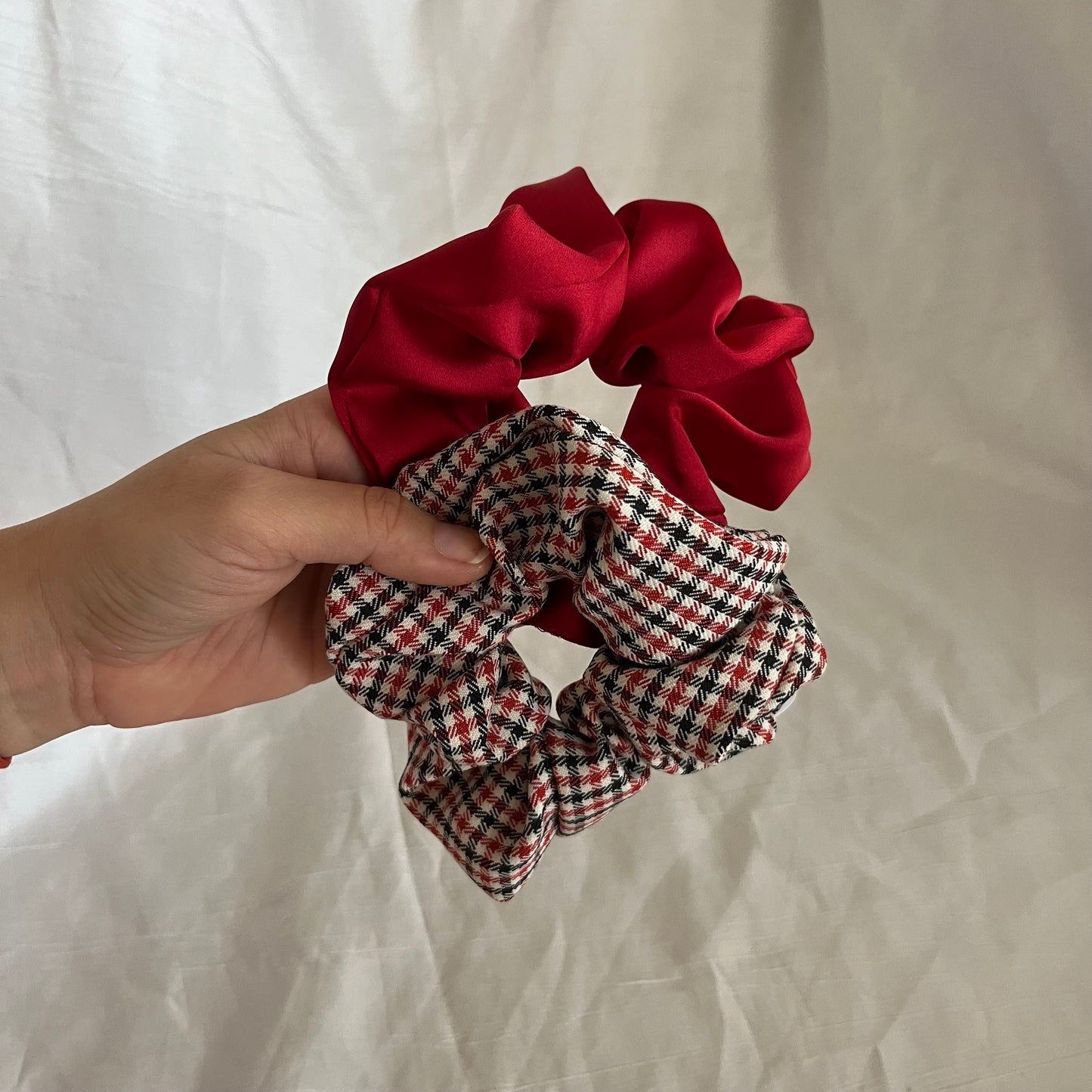 Chouchou Scrunchie en coton Noël