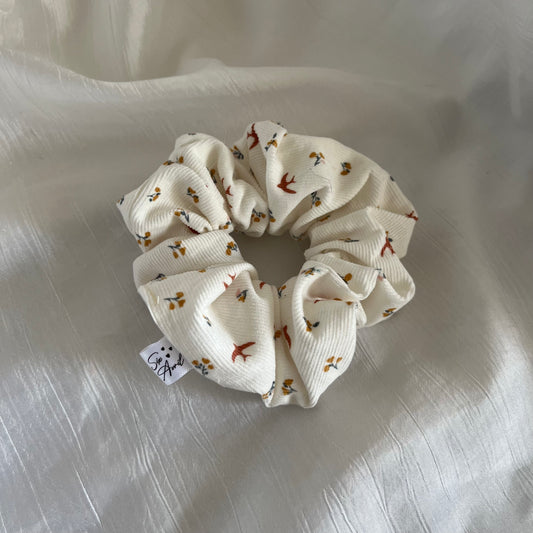 Chouchou Scrunchie en velours Hirondelle