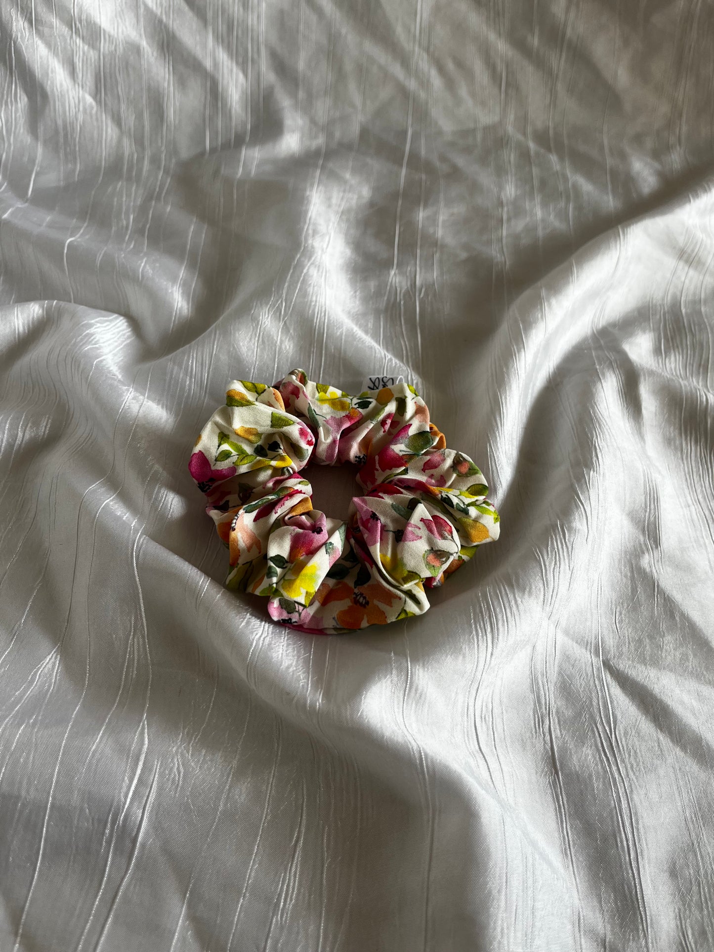 Chouchou Scrunchie en coton Aquarelle Été ☀️
